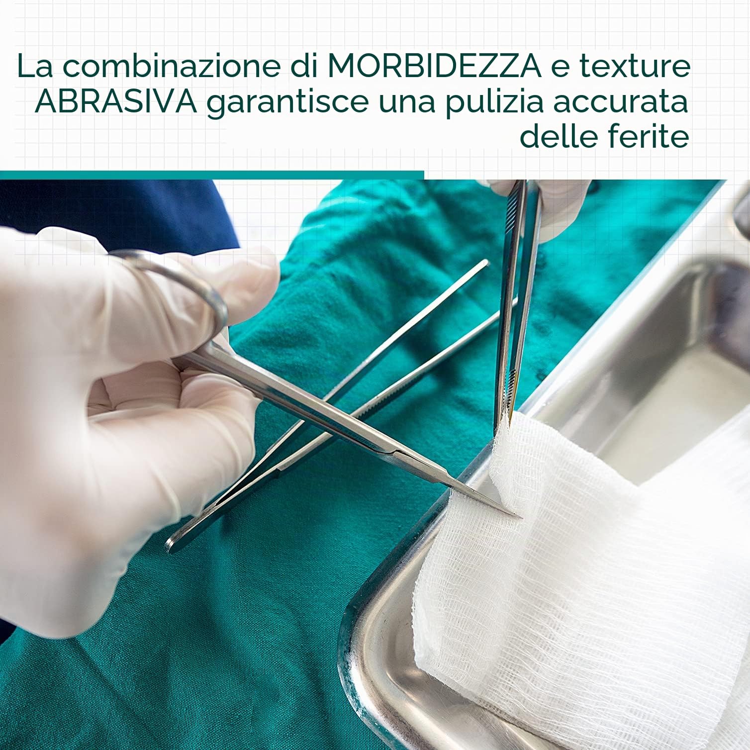 Medrull Compresse sterili, 20 buste x 5 pezzi (100 pezzi), 8 strati, 10 cm x 10 cm