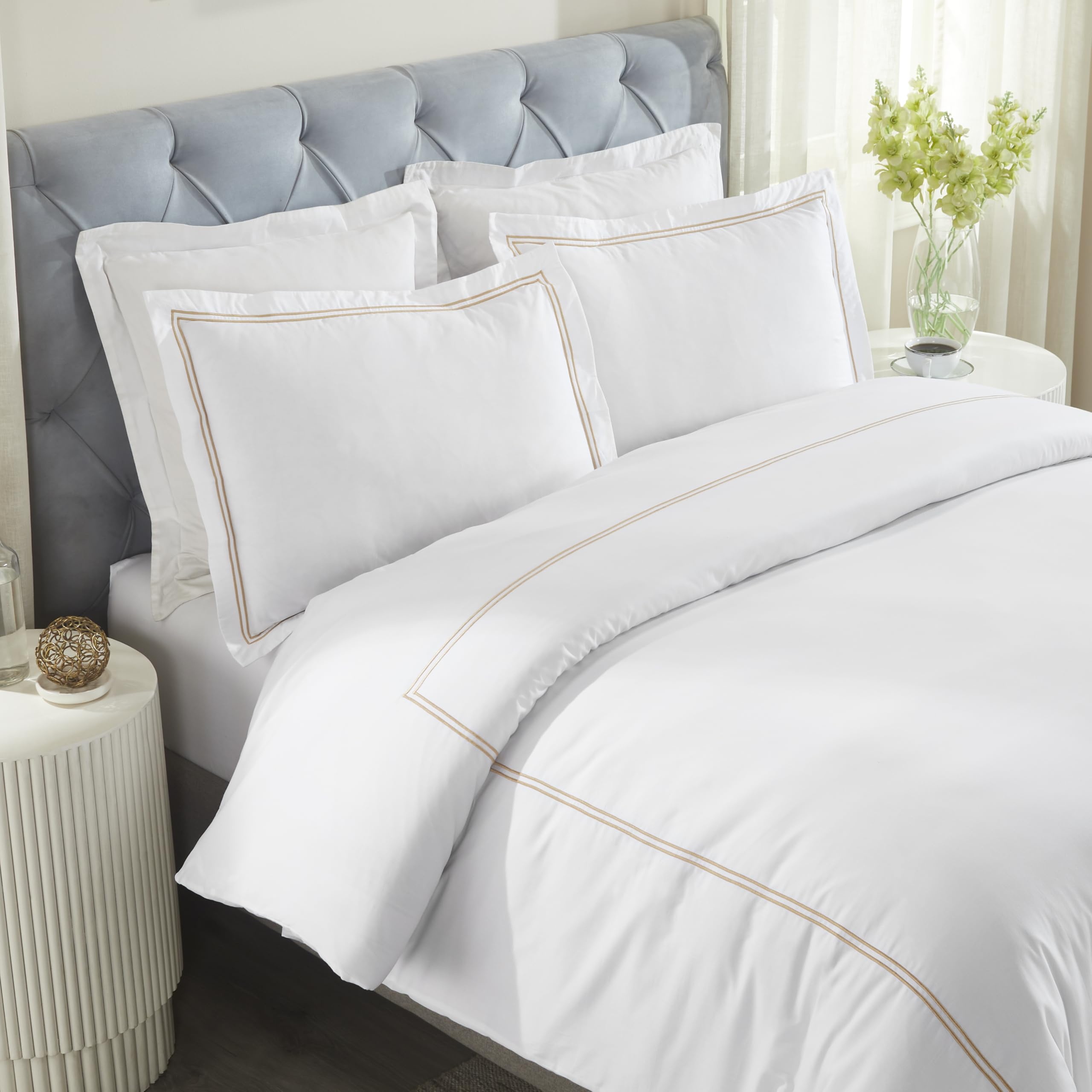 Housses de couette douces en coton avec fermeture à boutons Fieldstone