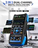 FNIRSI 2C53T Upgraded Handheld Oscilloscope, 50MHz Bandwidth, 3IN1 Digital Oscilloscope Multimeter DDS Generator, 250MS/s Sampling Rate, 19999 Counts, Voltage, Current, Capacitor, Resistor, Diode Test - 2