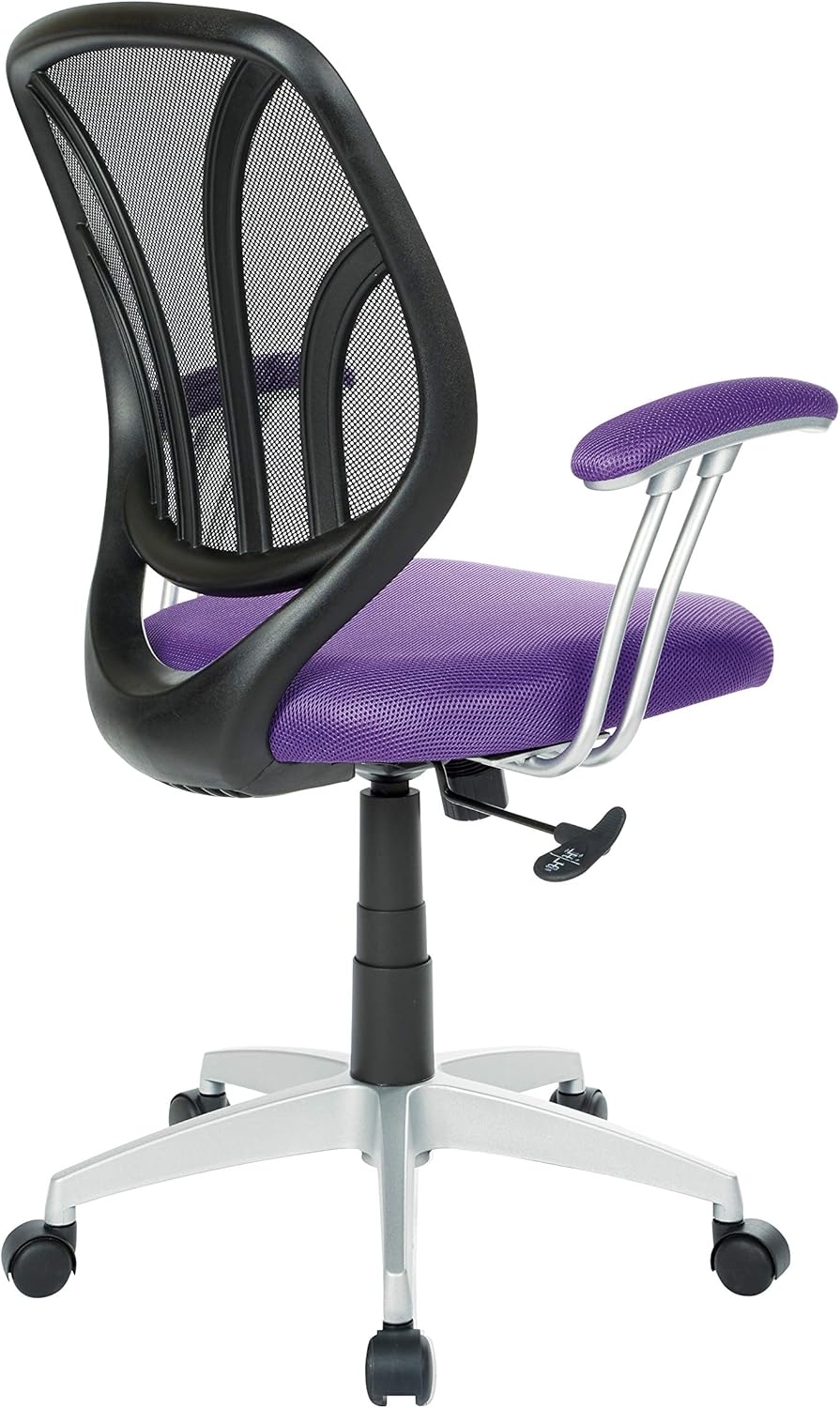 OSP Home Furnishings Screen Back Office Task Chair, Purple, EMH69203S-512