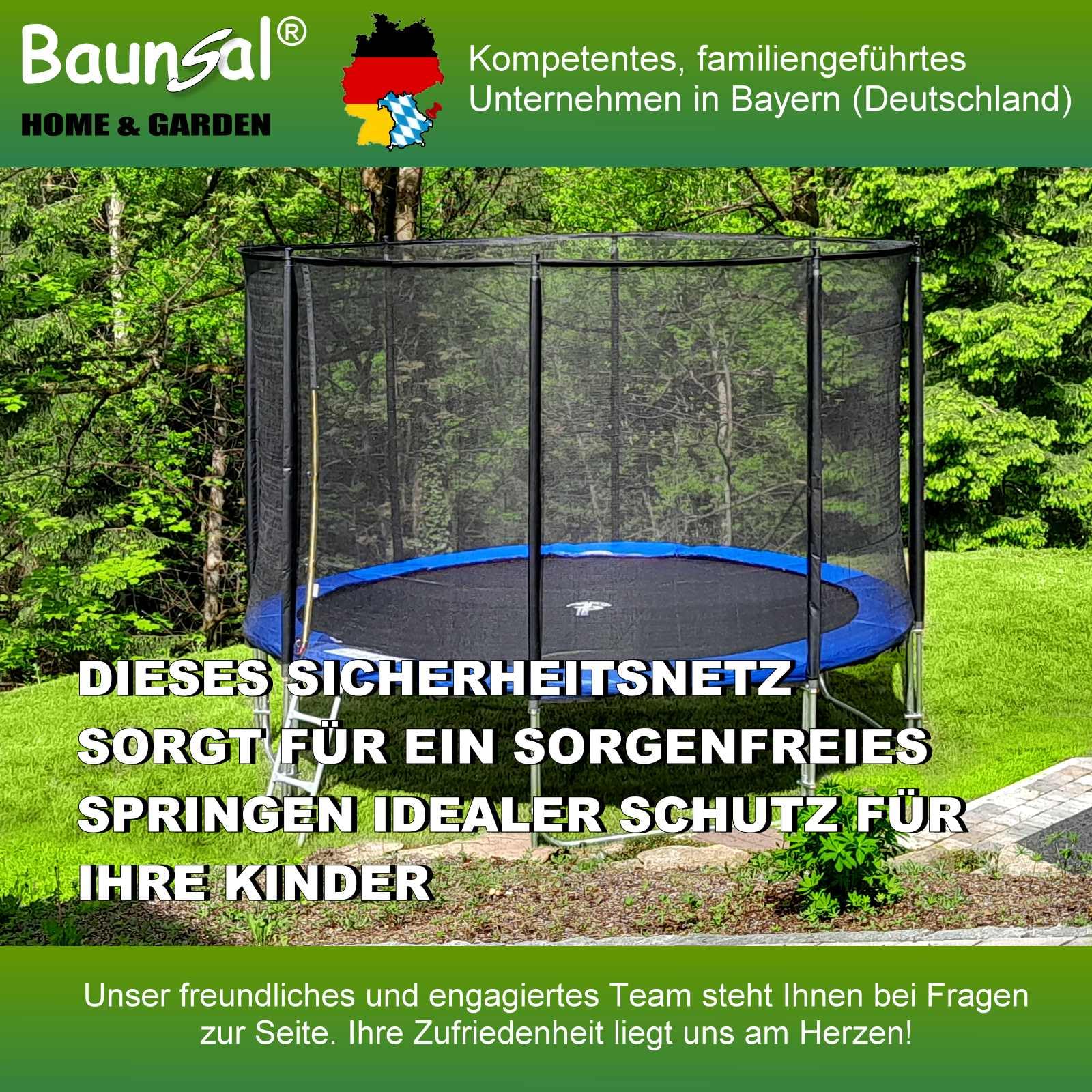 Trampolin Sicherheitsnetz Ø 183 185 244 250 275 277 300 305 335 337 366 370 396 400 427 430 457 460 487 490 (FGOS) Ersatzteile Netz Schutznetz Ersatznetz Gartentrampolin Outdoor