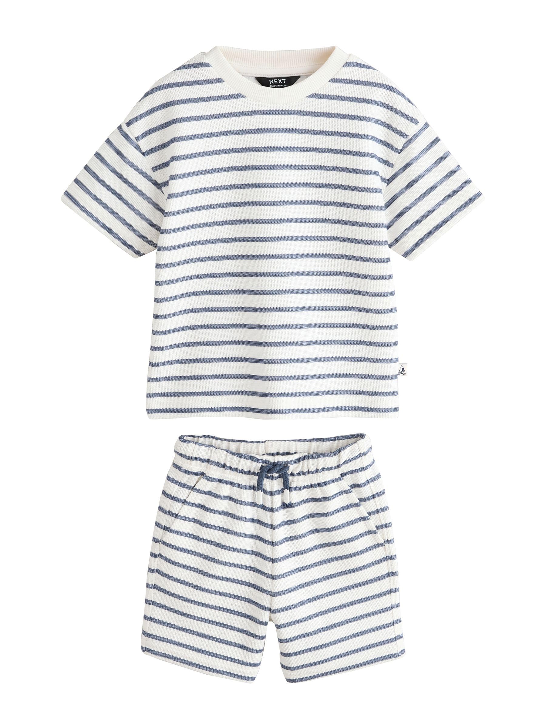 NEXT Jungen Kurzärmeliges T-Shirt und Shorts im 2er-Set