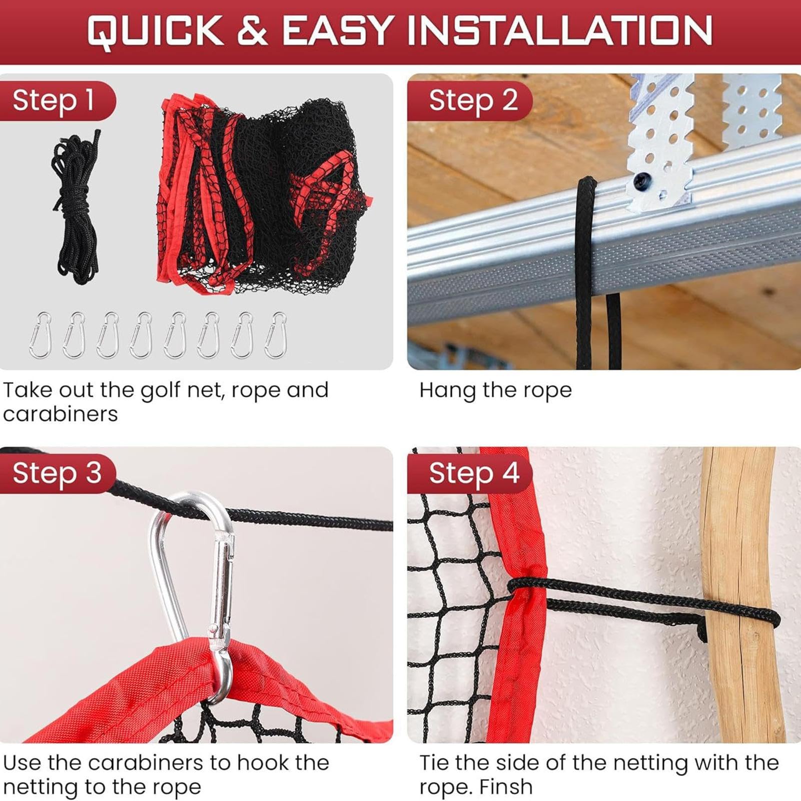Redes de Golpe de Golf para Patio Trasero, Red de Bolas de Golf Neta de