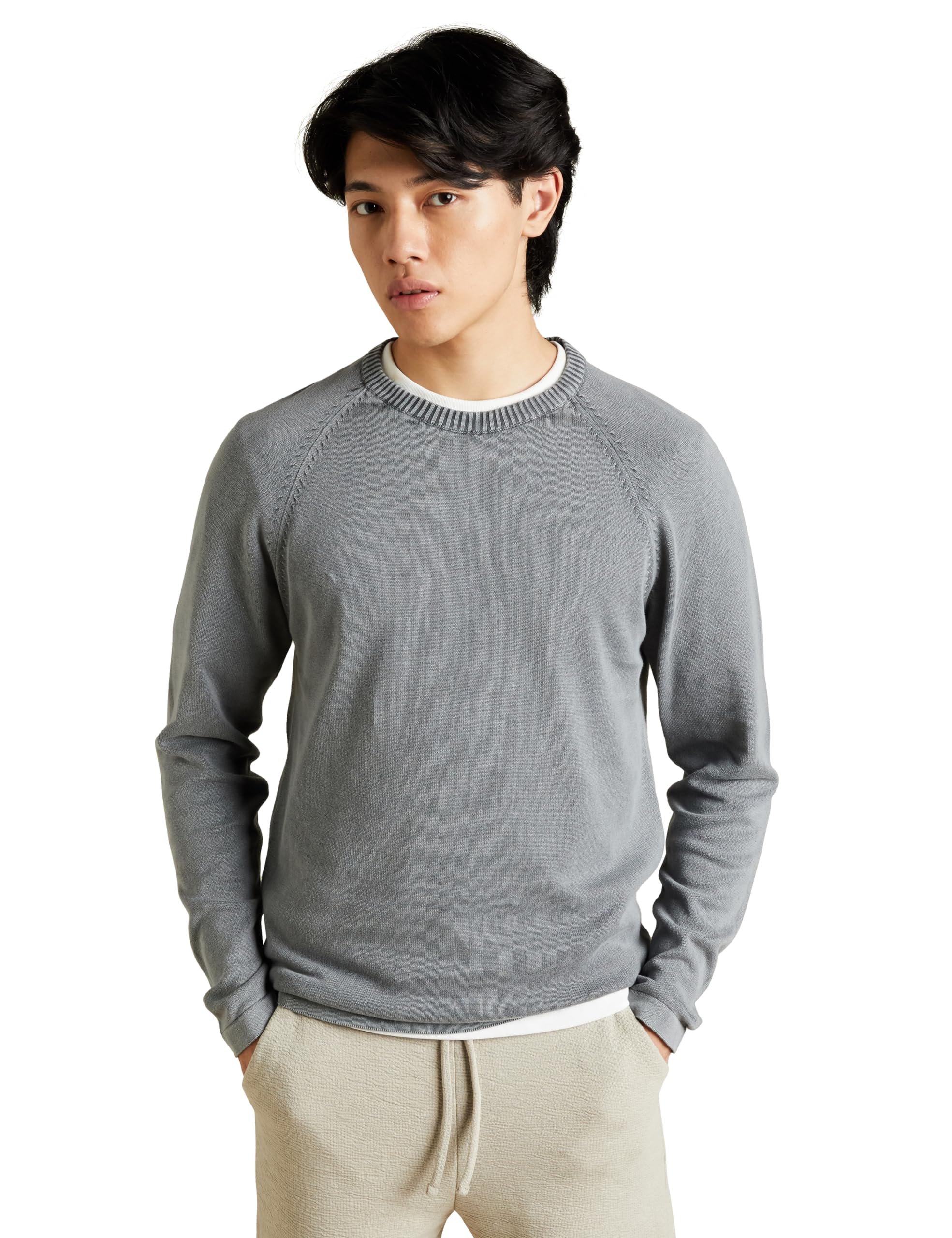 Amazon Brand - INKAST Men's Cotton Crew Neck Pullover Sweater