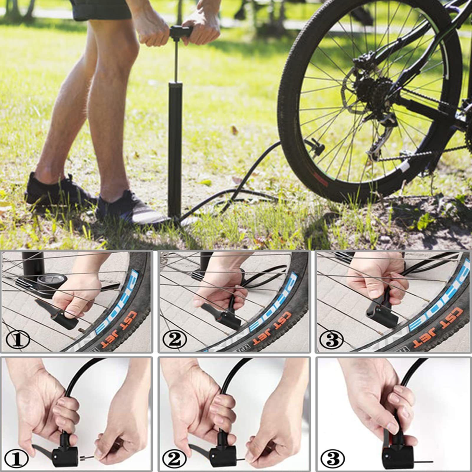 Hand Pump How To Inflate A Bicycle Tyre Schrader Valve How To