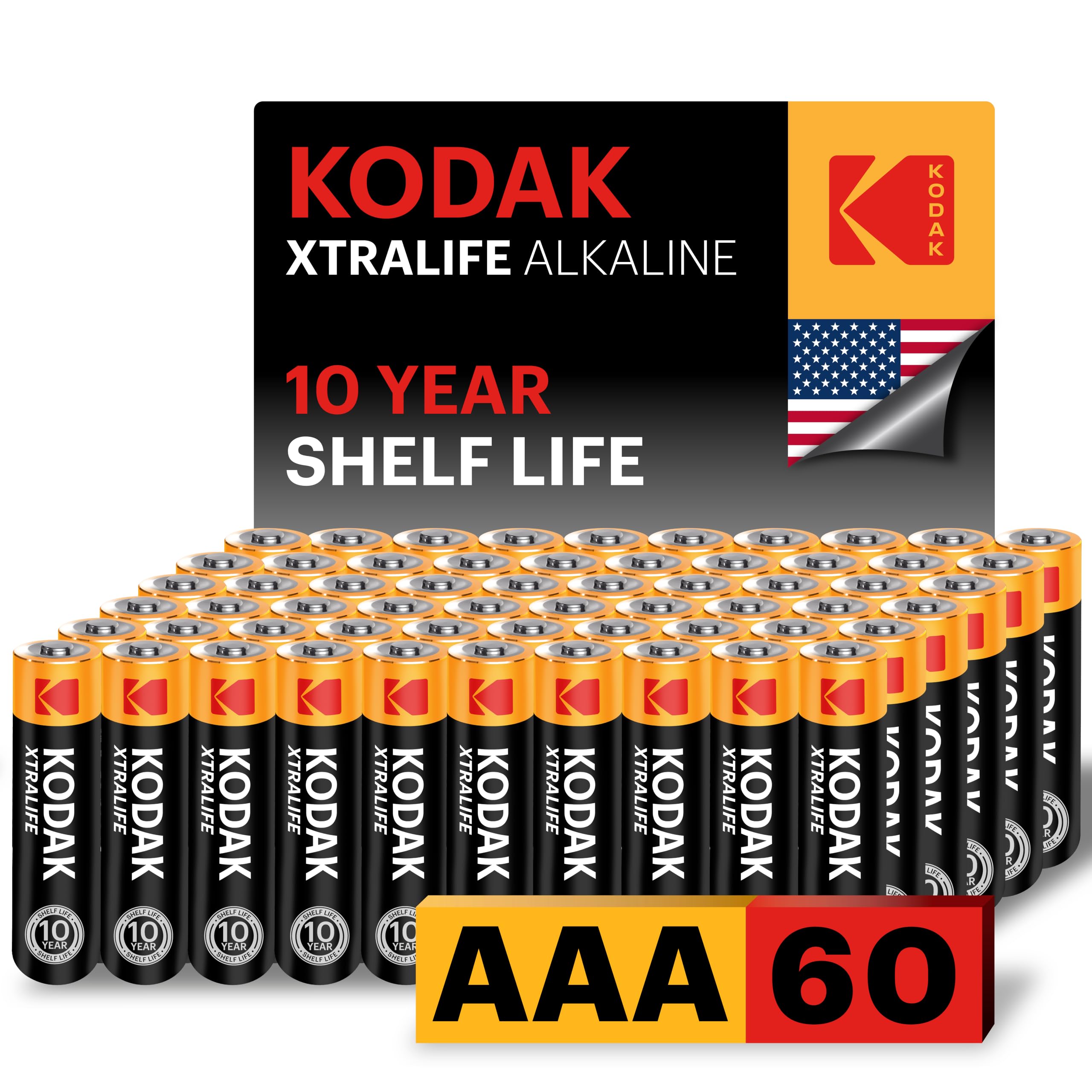 Amazon.com: KODAK AAA Alkaline Batteries (60 Pack) Triple A