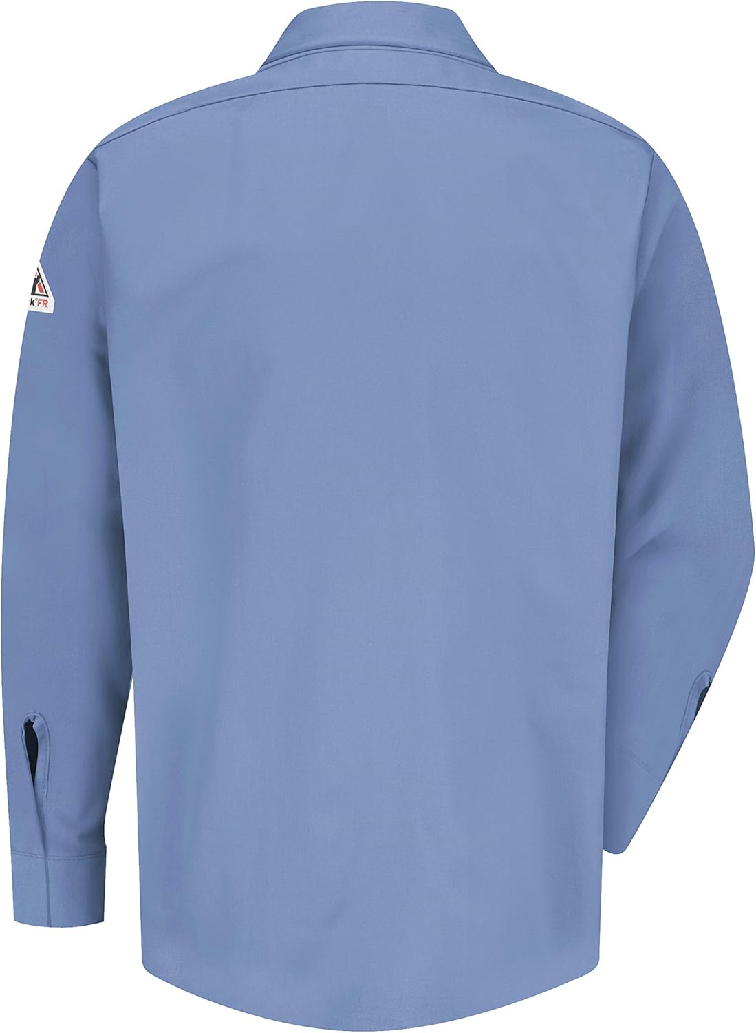 Bulwark Flame Resistant 7 oz Cotton/Nylon Excel FR ComforTouch Regular Concealed-Gripper Pocketless Shirt with Two-Piece, Lined Collar, One-Piece Lined Cuff, Light Blue, 2X-Large - Image 2