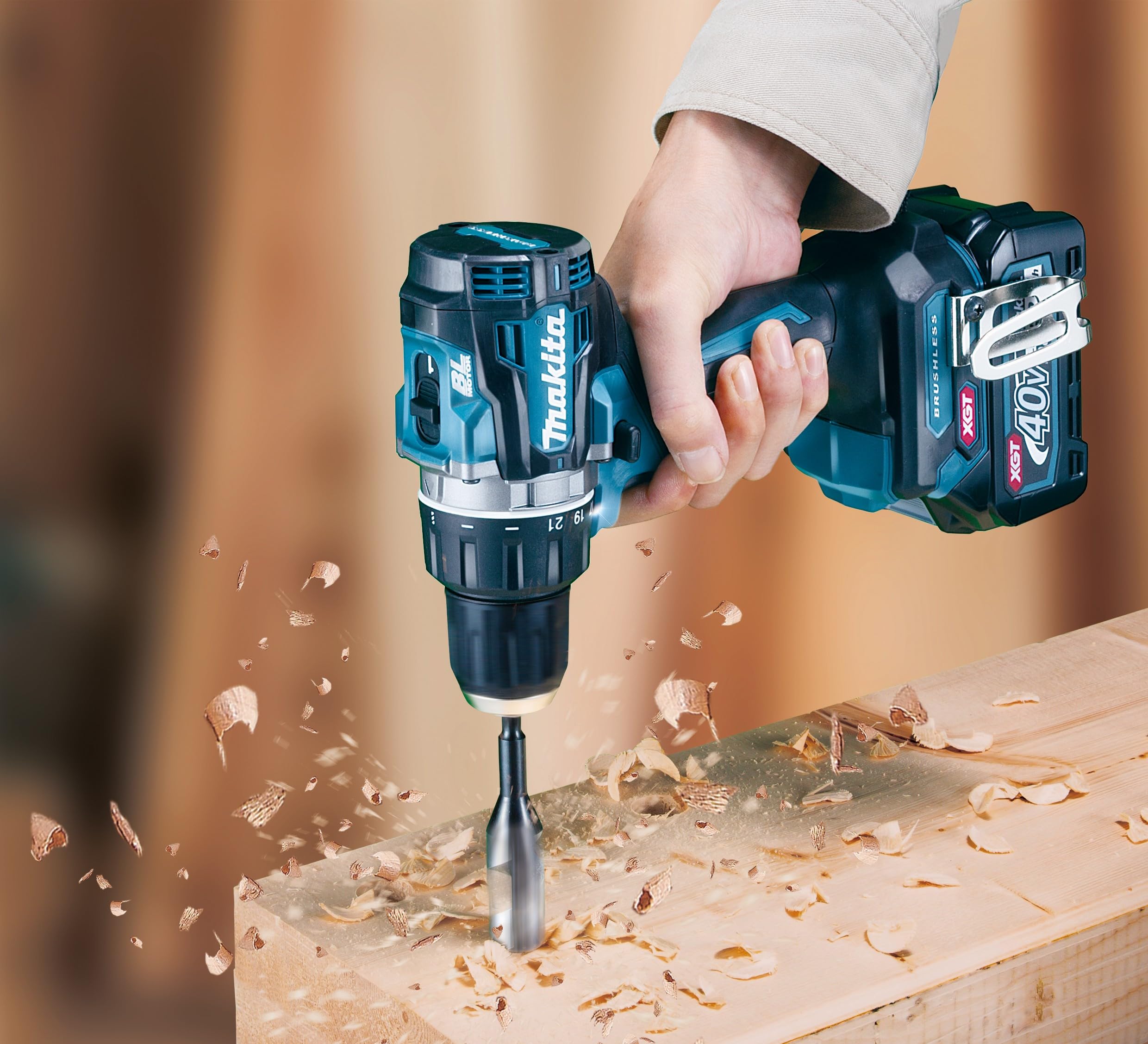 makita DF002GZ - Taladro atornillador (40 V, máx. (sin batería, sin cargador) Azul Petróleo