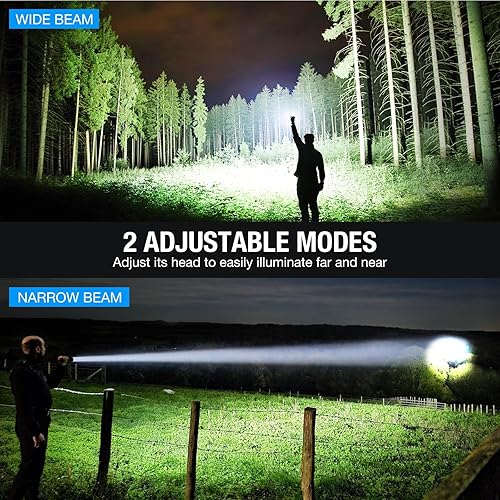 Miniatura 7 de Linterna led recargable de lúmenes altos - Luz de flash súper brillante con mazorca, linterna de mano para el hogar