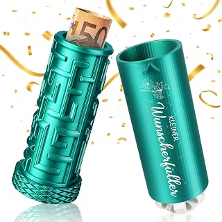 TUZELIYA Wunscherfüller Geldgeschenk - Labyrinth Geschenkbox, kreative Geldgeschenk Verpackung für Männer & Frauen - 3D-gedruckte, Geldgeschenk Geburtstag, Jugendweihe Abschied, Ruhestand (Blau-Grün)