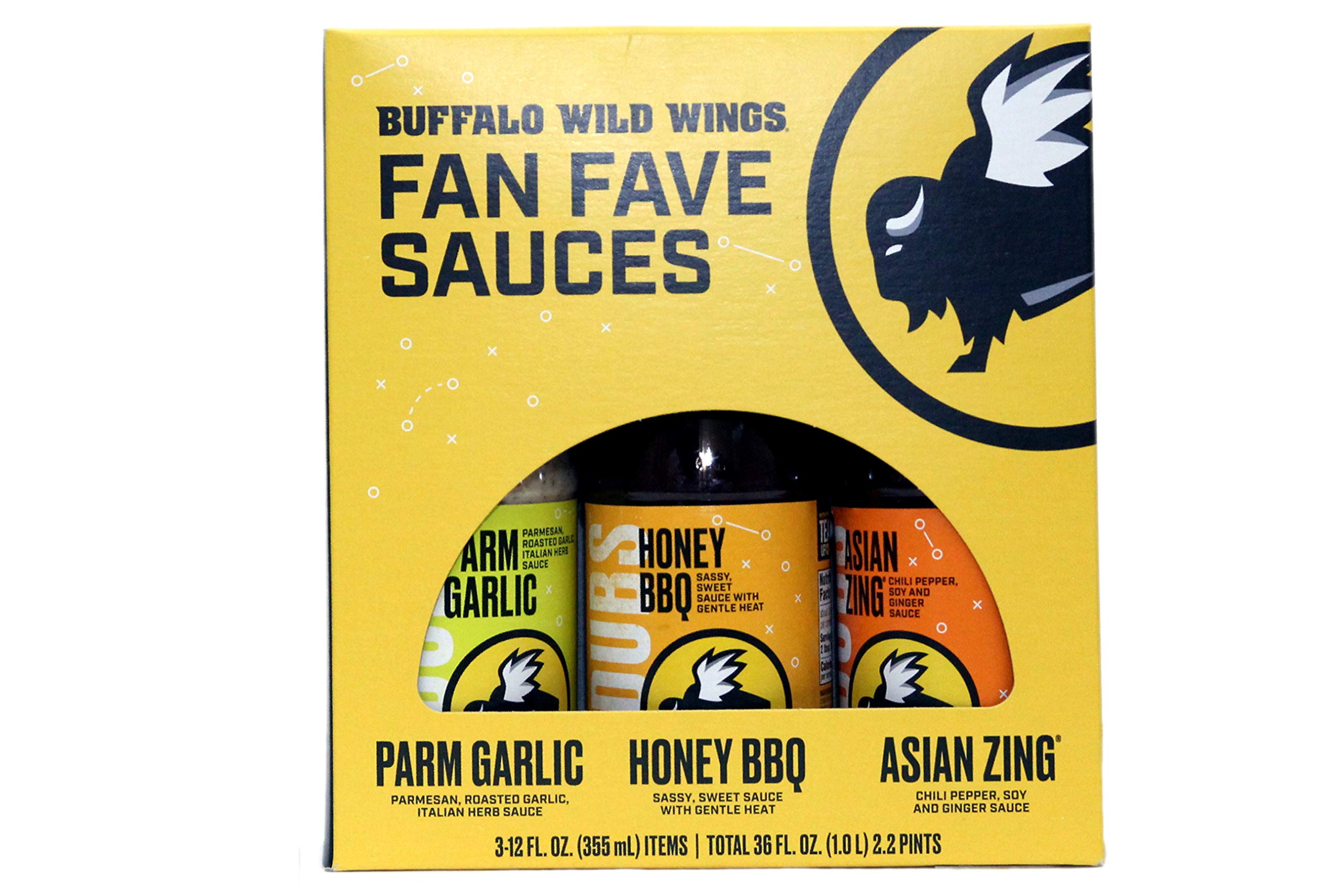 Amazon.com: Fan Fave Sauces;大蒜,蜂蜜燒烤,亞洲鋅(3) 12 液體盎司(約