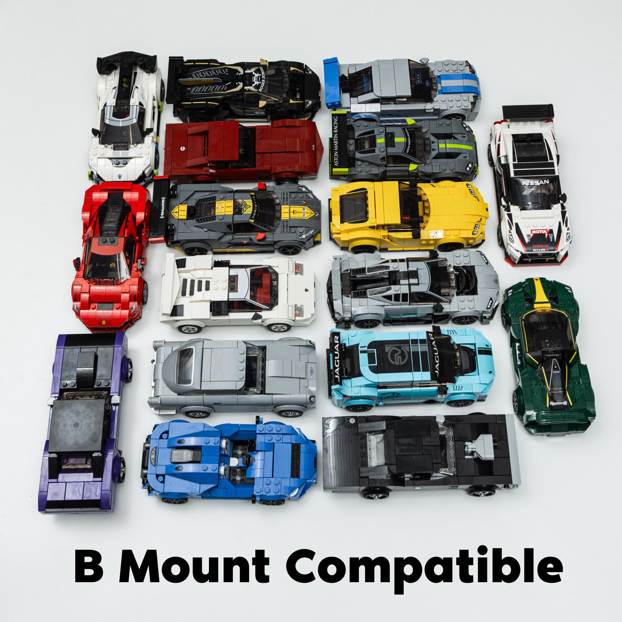 Brickify Suporte de prateleira compatível com LEGO Speed Champions