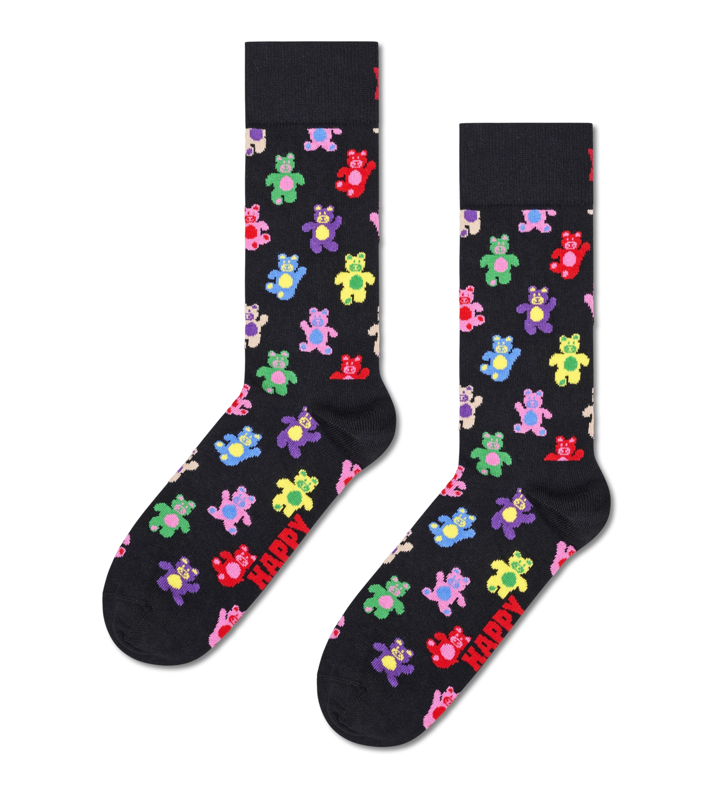 Happy Socks Unisex Multicolour Teddy Bear, 42-46 Uk