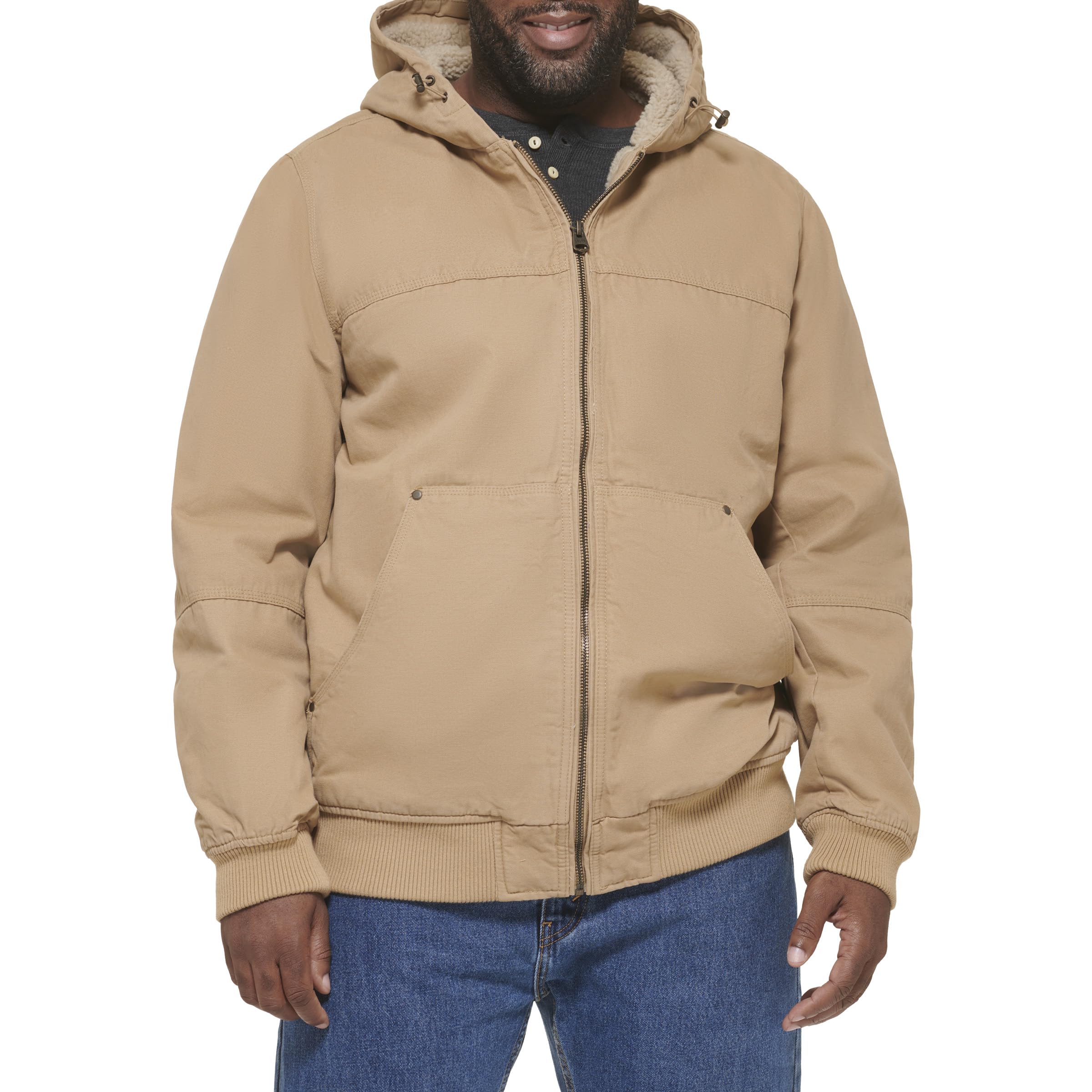 Levi's Men's Workwear Cotton Canvas Hooded Bomber Jacket (Regular & Big & Tall Sizes)