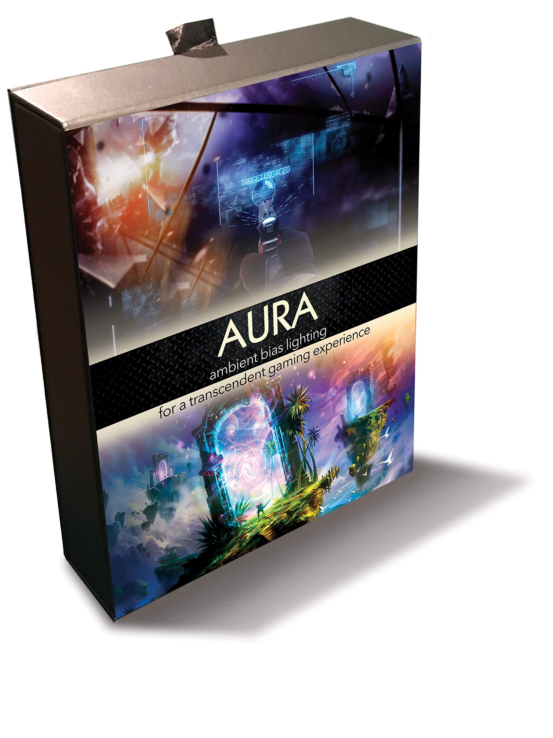 Aura Ambient Bias Lighting for Gaming PC, HDTV, 6500K USB LED Backlight Kit, Ambient Lightstrip, 4 Foot Accent Lighting Strip