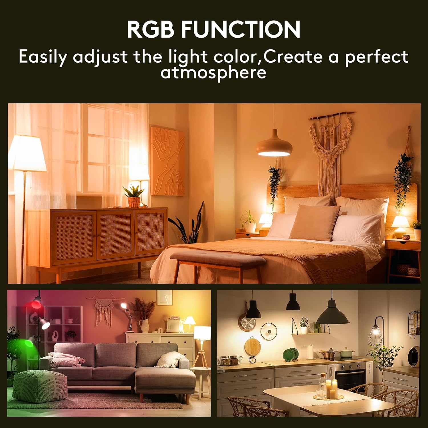 LED Rechargeable Light Bulbs with Remote 2 Pack, E26 RGB Battery Operated Light Bulb with 5200mah, 9 Colors, Dimmable for Lamp, Emergency, Camping, Tent