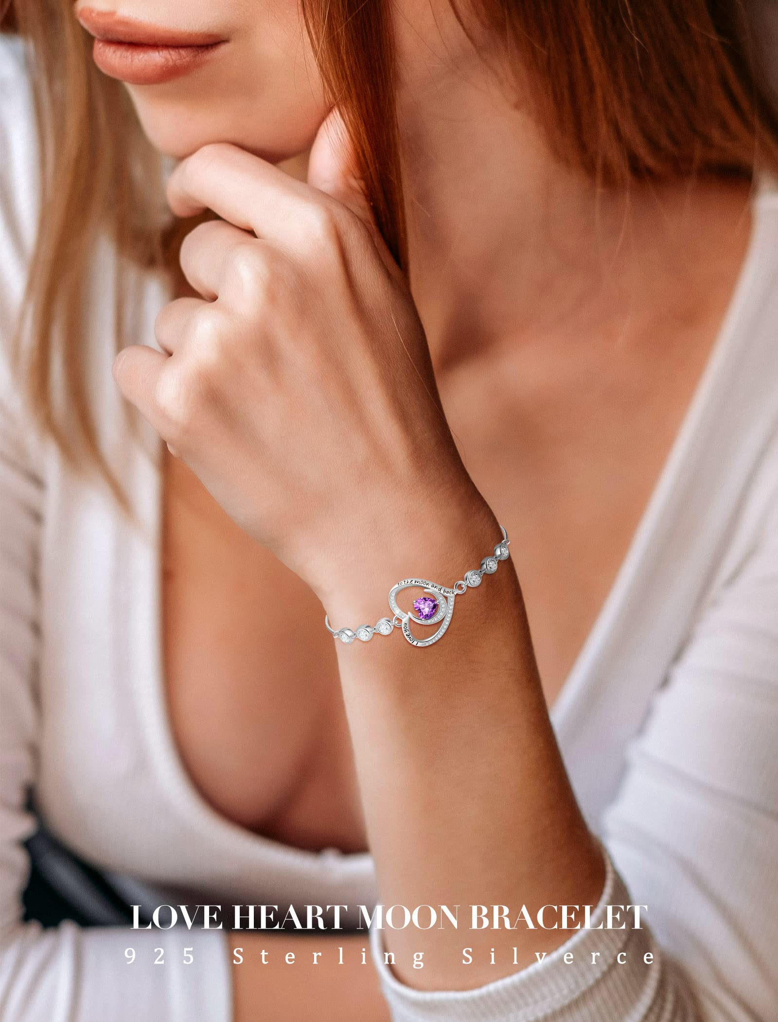 Bracciale Tennis Donna In Argento Sterling Con Pietre Portafortuna 2,5 Mm - Regalo Per Mamma