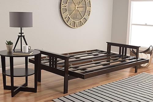 Miniatura 7 de Kodiak Furniture Futón Monterey tamaño Queen, acabado espresso con colchón gris gamuza