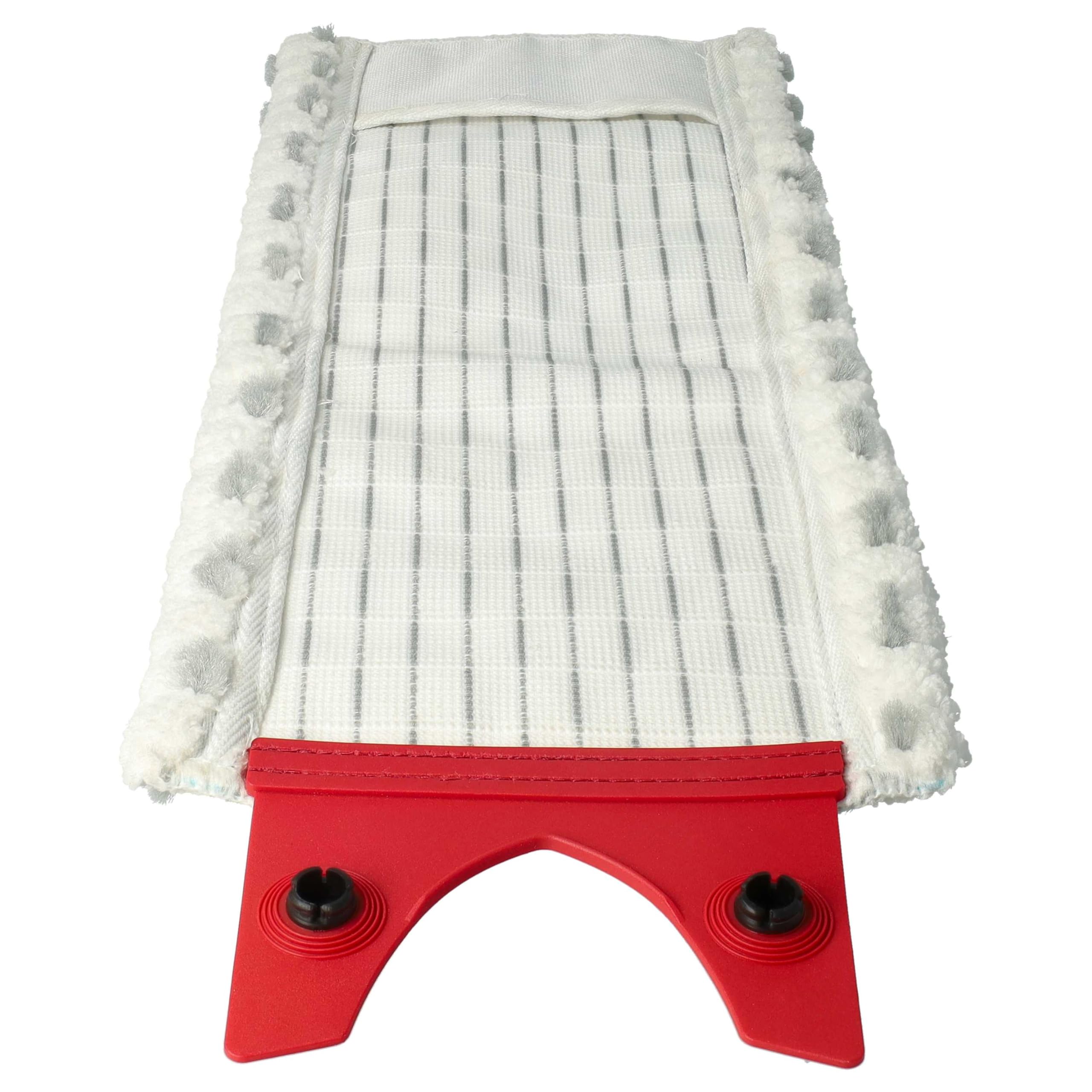 vhbw 10x Cabezal fregona Compatible con Vileda 1-2 Spray fregona - Repuesto, Microfibra, Gris/Blanco