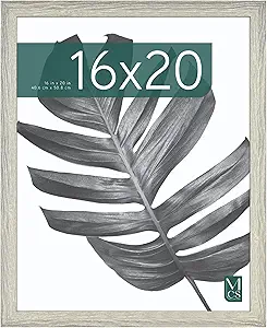 MCS Studio Gallery 16x20 Poster Frame Gray Woodgrain, Vertical & Horizontal Wall Hanging Large Picture Frame for Photos, Posters & Art Prints (1-Pack)
