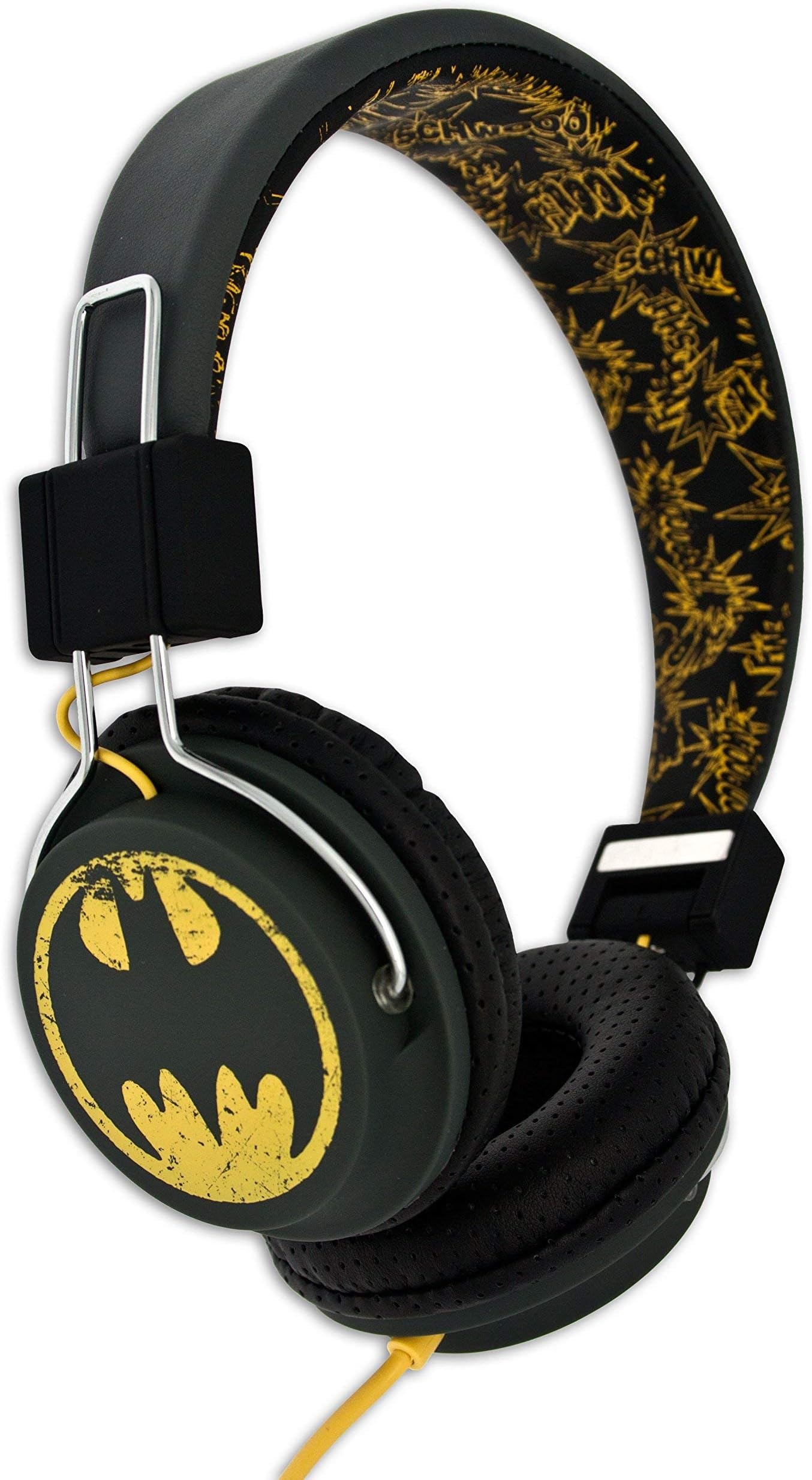 OTL Batman Childrens 'Vintage' Themed Folding Ear Cup Wired Headphones - Black