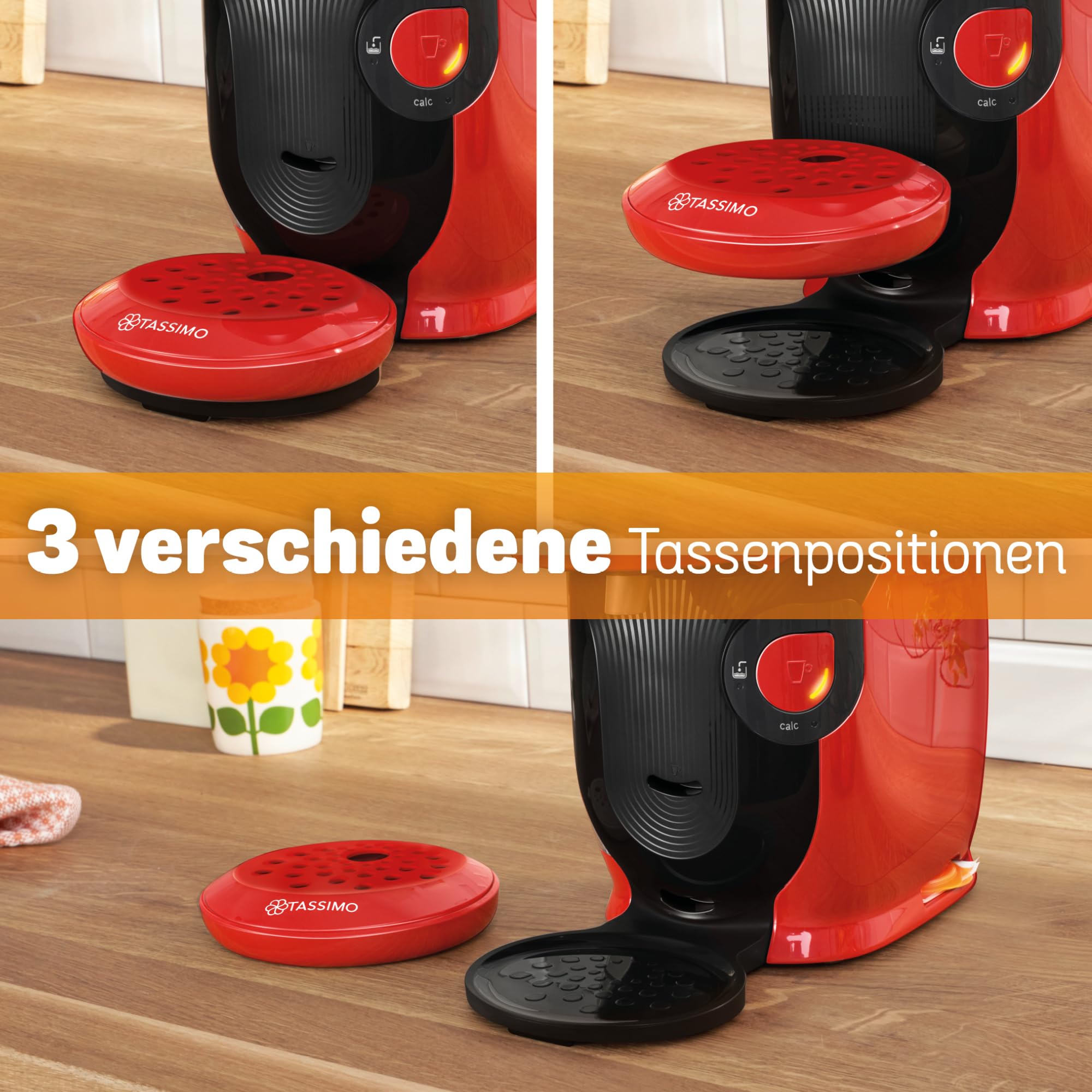 Bosch Tassimo Style TAS113E Kapselmaschine, 1400 W, rot, über 70 Getränke