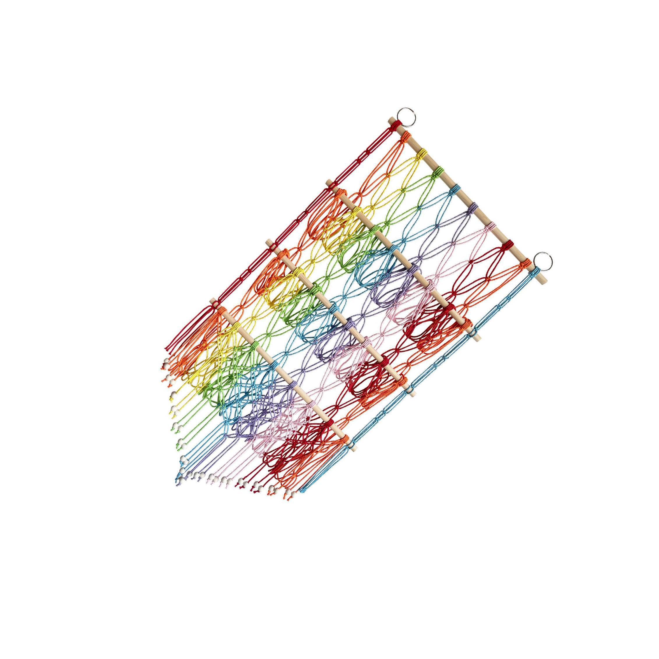 AMSLSIU Handcrafted Cotton Hammock Net Neatly Organizes Stuffed Toys While