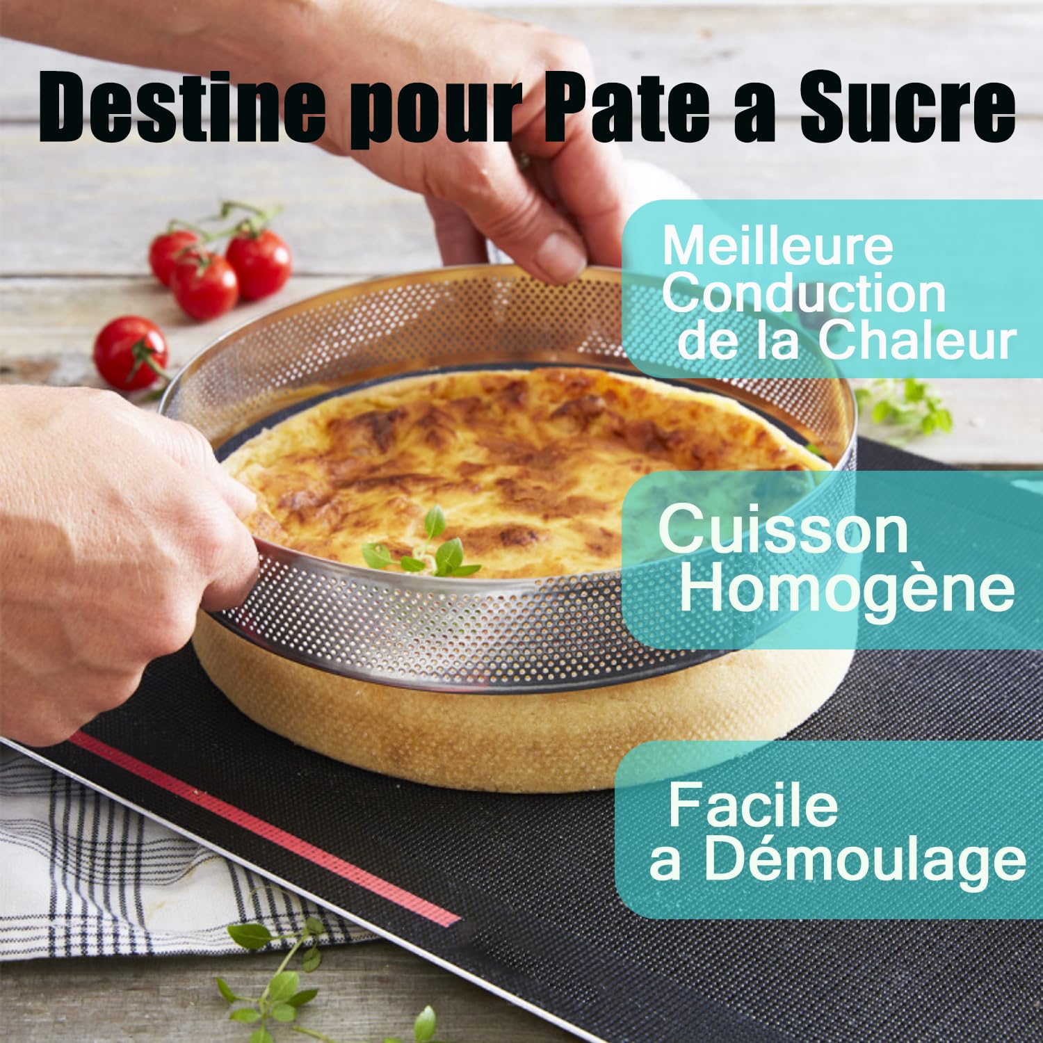 Cercle Perforé Patisserie Pavoni Perforé Ovale En Acier Inoxydable