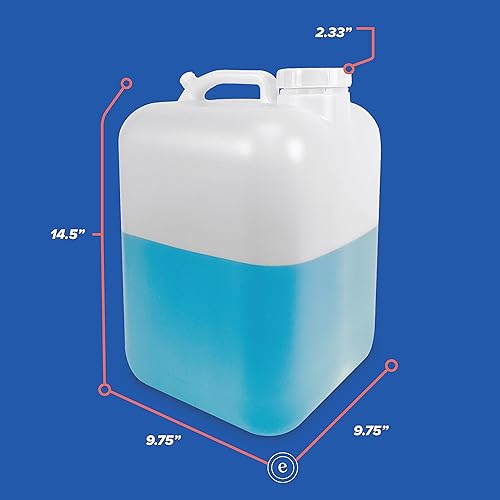 Miniatura 2 de ePackage Supply Premium Hedpak de 5 galones HDPE duradero, plástico sin BPA, solución de almacenamiento de líquidos reutilizable para agua y más (2