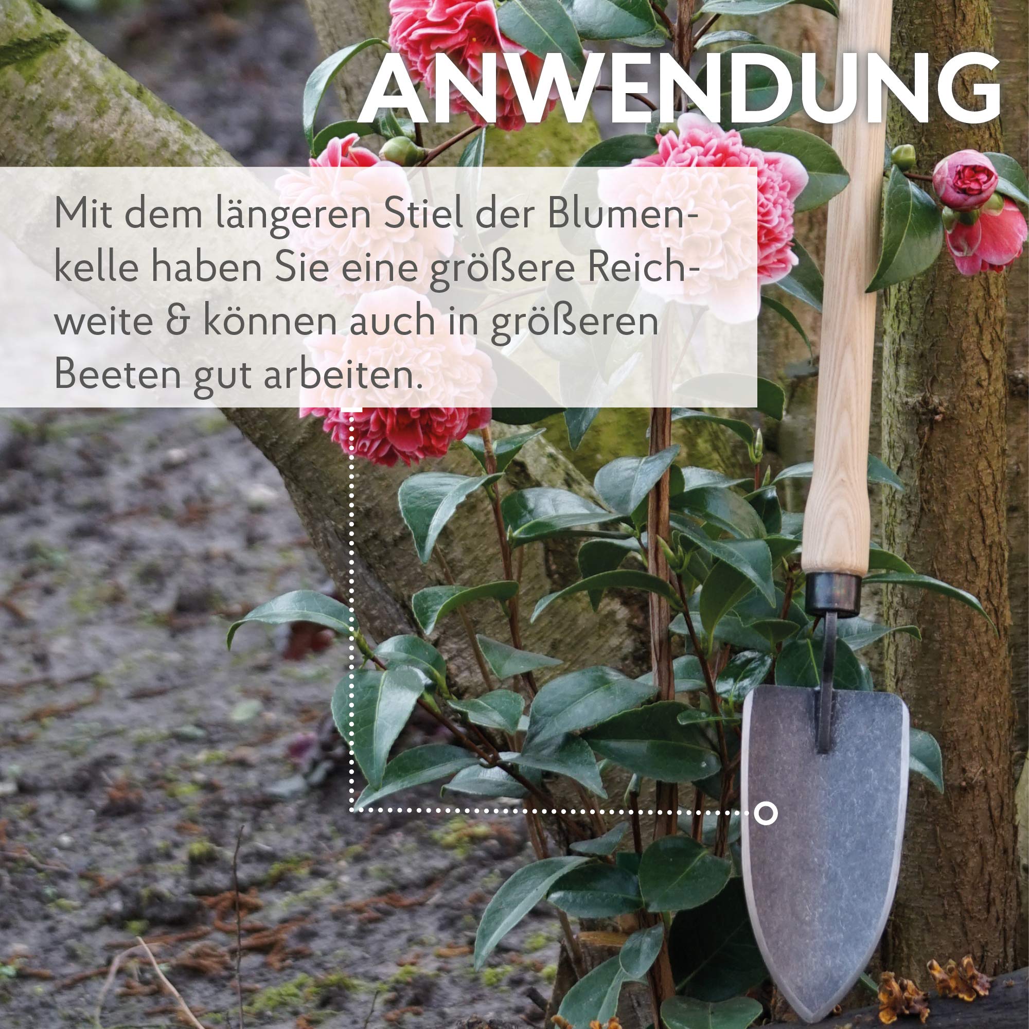 DeWit Blumenkelle 67 cm Borstahl FSC Handschaufel Gartenschaufel Made in Holland
