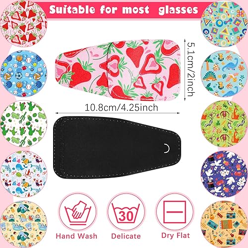 Miniatura 2 de Paquete de 10 parches de ojos para niños para cubrir cualquier parche de tela de ojos con bonitos patrones, 10 estilos surtidos, 4.5 x 2.2 pulgadas