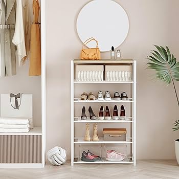 Amazon.com: Yusong Shoe Rack Organizer, 6 Tier Industrial
