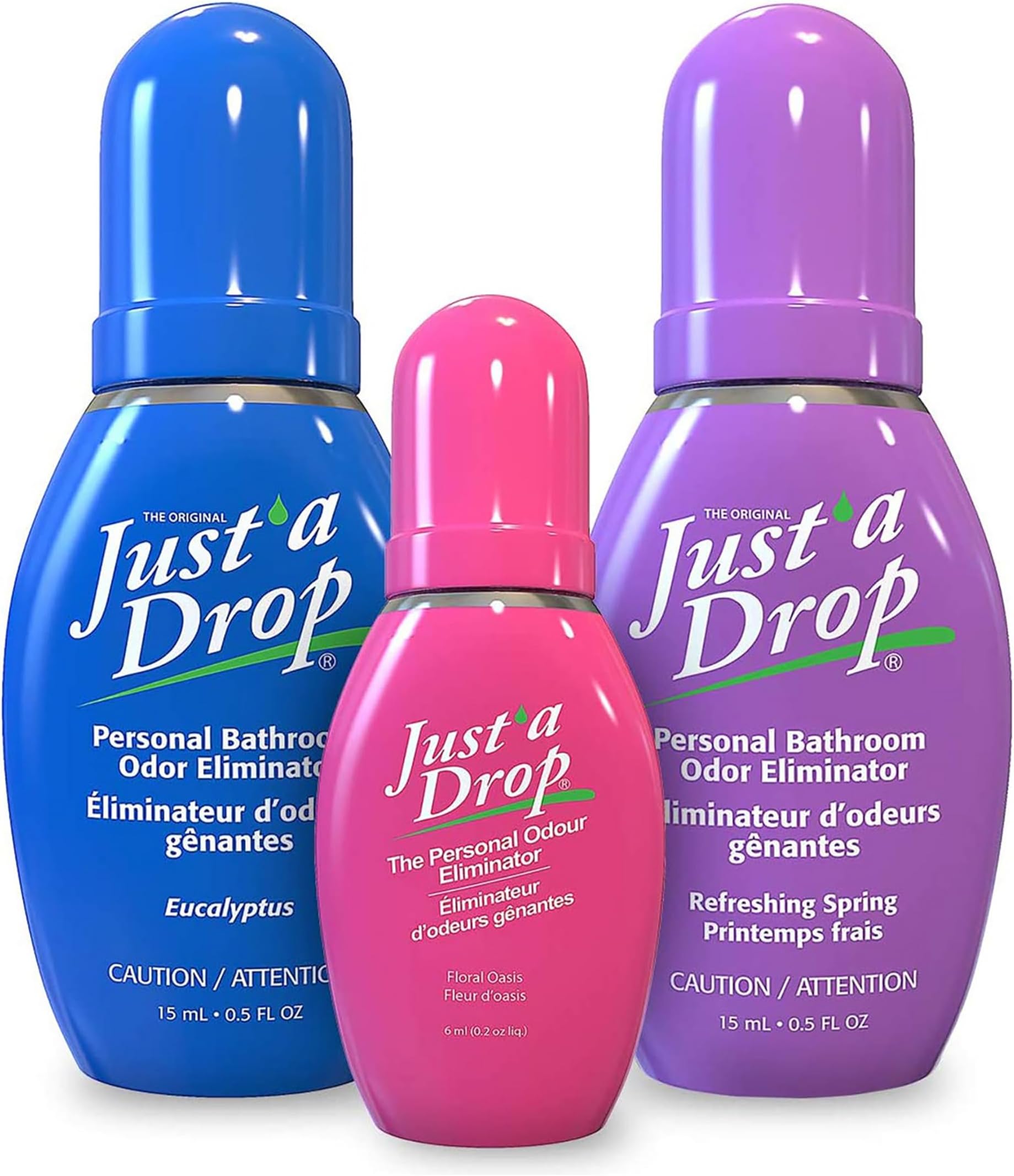 Prelam Just a Drop Odor Eliminator Set - Before You Go Toilet Freshener - Deodorizer Odor Eliminator - Toilet Bowl Freshener for Poop - 3 pc