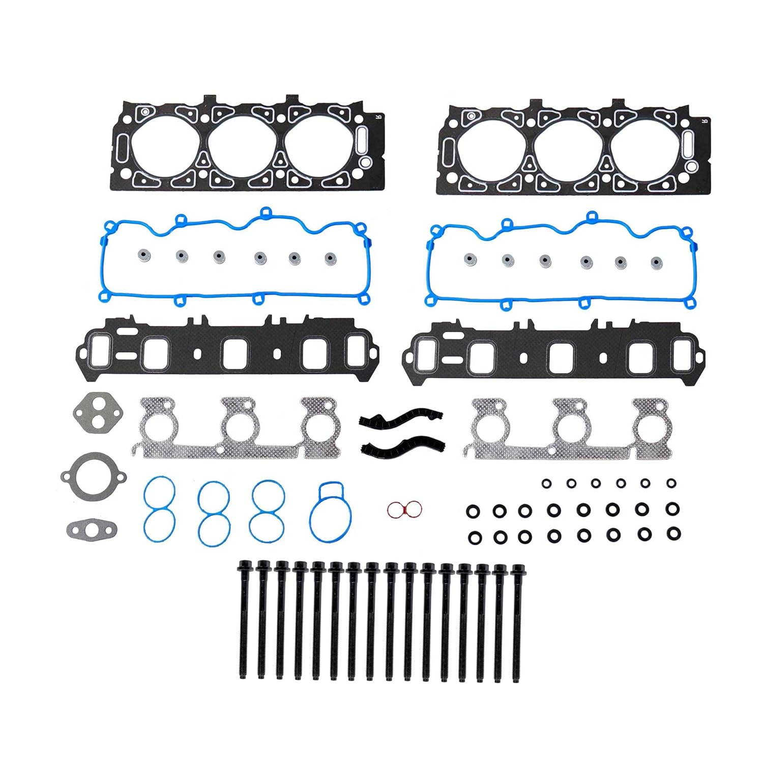 DNJ HGB4146 Cylinder Head Gasket Set with Head Bolt Kit for 2002-2008 Ford Mazda B3000 Ranger 3.0L V6 12V OHV 2986cc