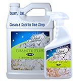 Black Diamond Stoneworks GRANITE PLUS! 2 in 1 Cleaner & Sealer for Granite, Marble, Travertine, Limestone, Ready to Use! (1-Quart/1-Gallon)