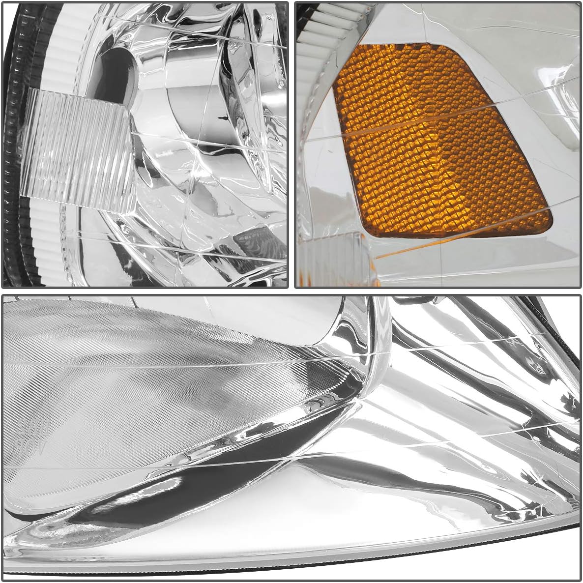 DNA MOTORING Factory Style Passenger/Right Side Headlight Lamp Assembly Replacement Compitable with 99-00 HONDA CIVIC, OEM-HL-0006-R