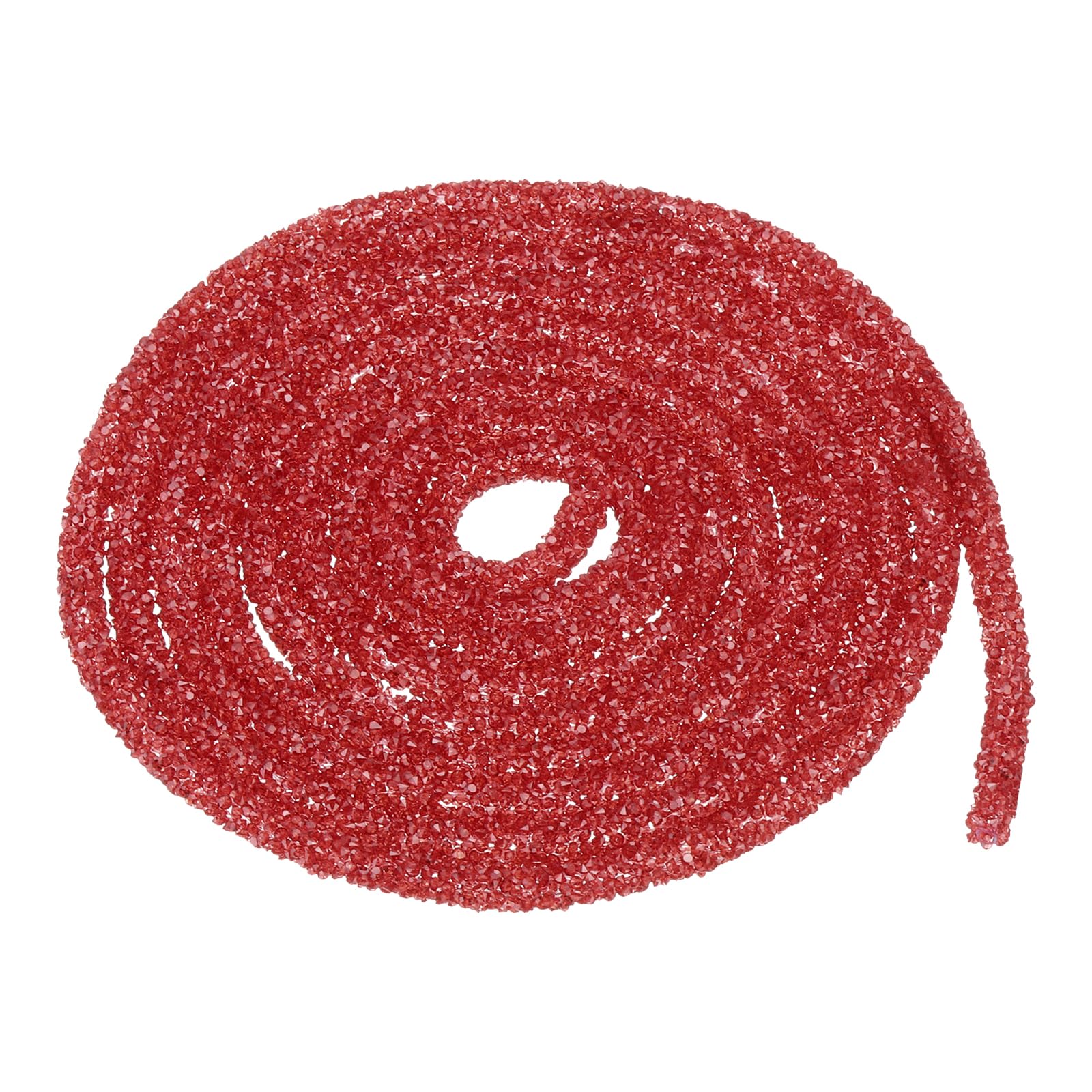 sourcing map 5 Yard 6mm 0.24 inch Glitter Sequins Rope Sequins Rhinestone Tube Cord for DIY Wedding Dresses Costume Clothing Shoes Jewelry Accessory Clear White — view 85