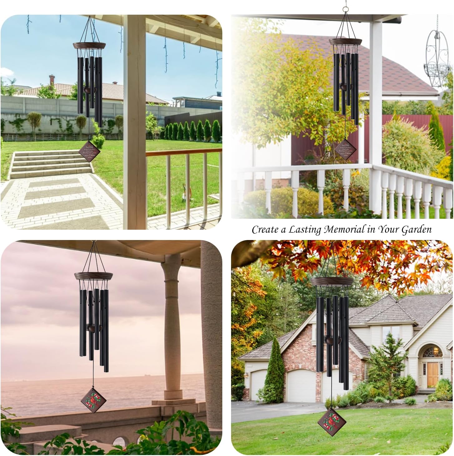 ASTARIN Wind Chimes for Outside,Memorial Wind Chimes Sympathy Wind Chimes for Loss of Loved One Cardinal Memorial Wind Chime Bereavement Condolence Gifts for Loss of Mother Father Husband