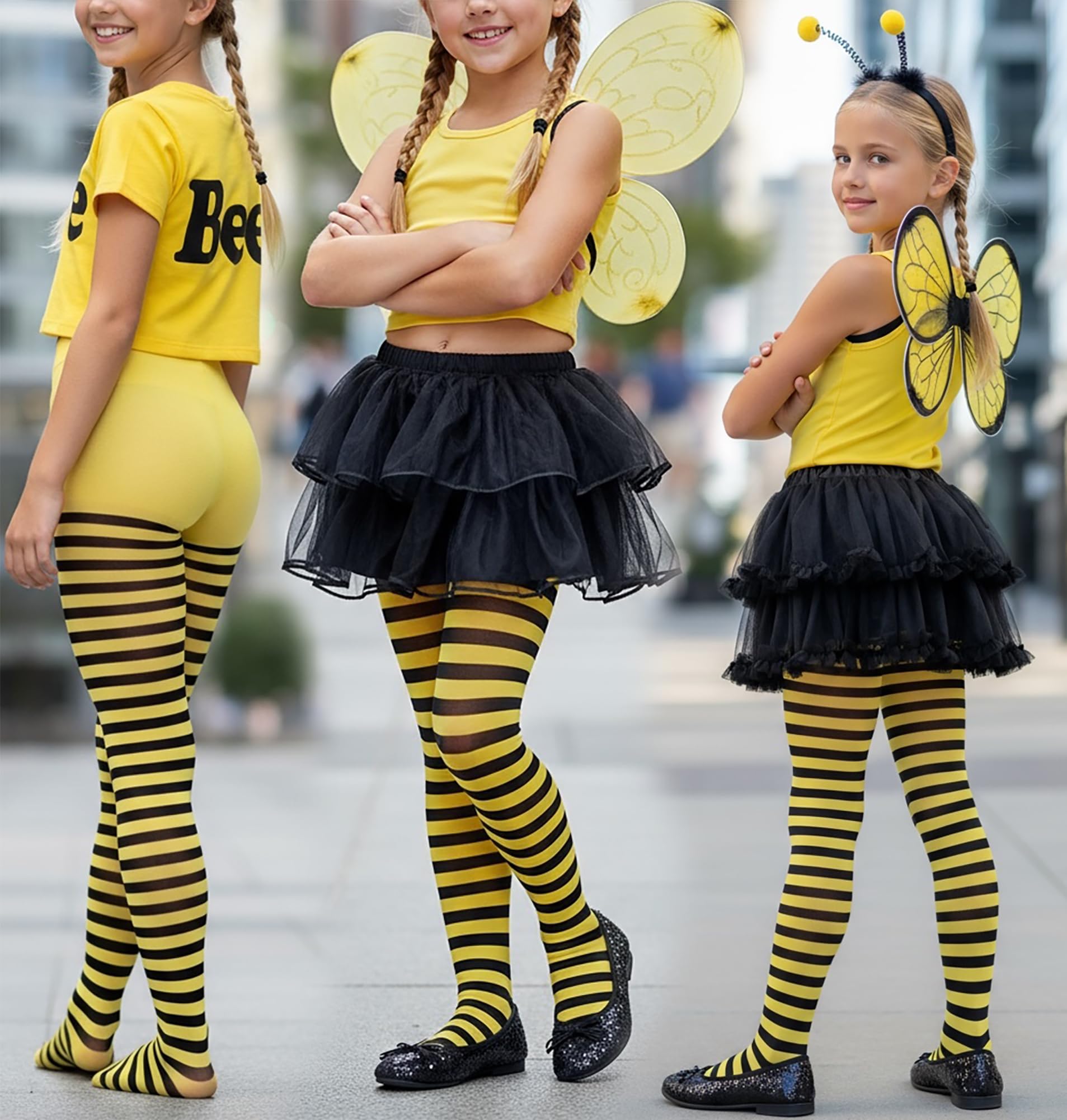 ToBeInStyle Medias cómodas a rayas coloridas para niña, adorables y divertidas
