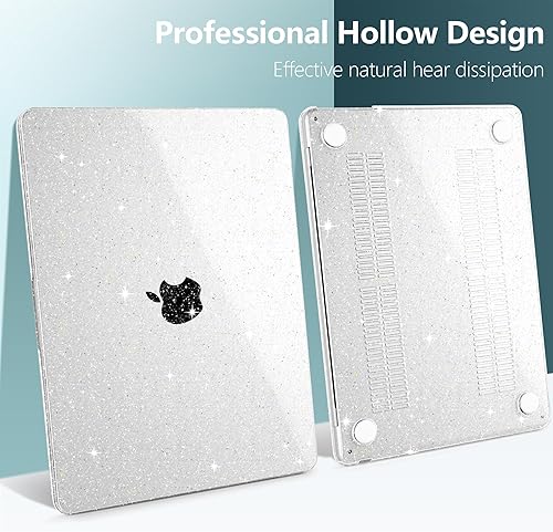 Miniatura 5 de TWOLSKOO Compatible con MacBook Air M4 de 15 pulgadas funda lanzamiento 2025-2023 M4 A3241 M3 A3114 M2 A2941, carcasa rígida de plástico y protector