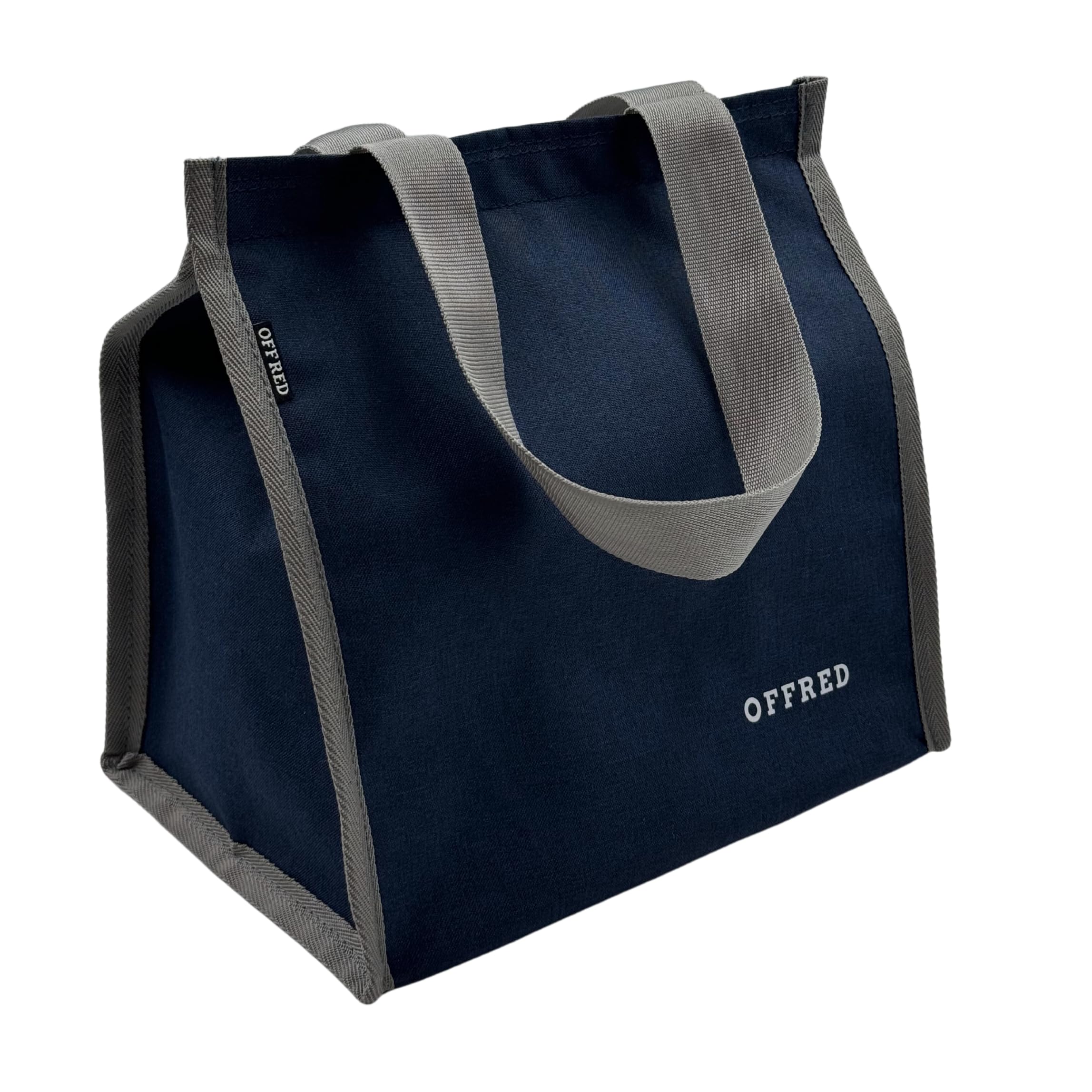 OFFRED Lunch Bag Office Tiffin Bags for Men Women | Insulated Hot/Cold Travel Lunch Bag | for Lunch Tiffin Box & Bottle | for Office, School, Picnic & School (Navy Blue) (B0CMD263FZ) Amazon Price History, Amazon Price Tracker