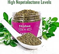 Shizhoo Organic Catnip for Cats & Kittens - 100% Natural Leaves & Flowers Premium Cat Nip, 1/2 Cup Refillable Treats & Toys