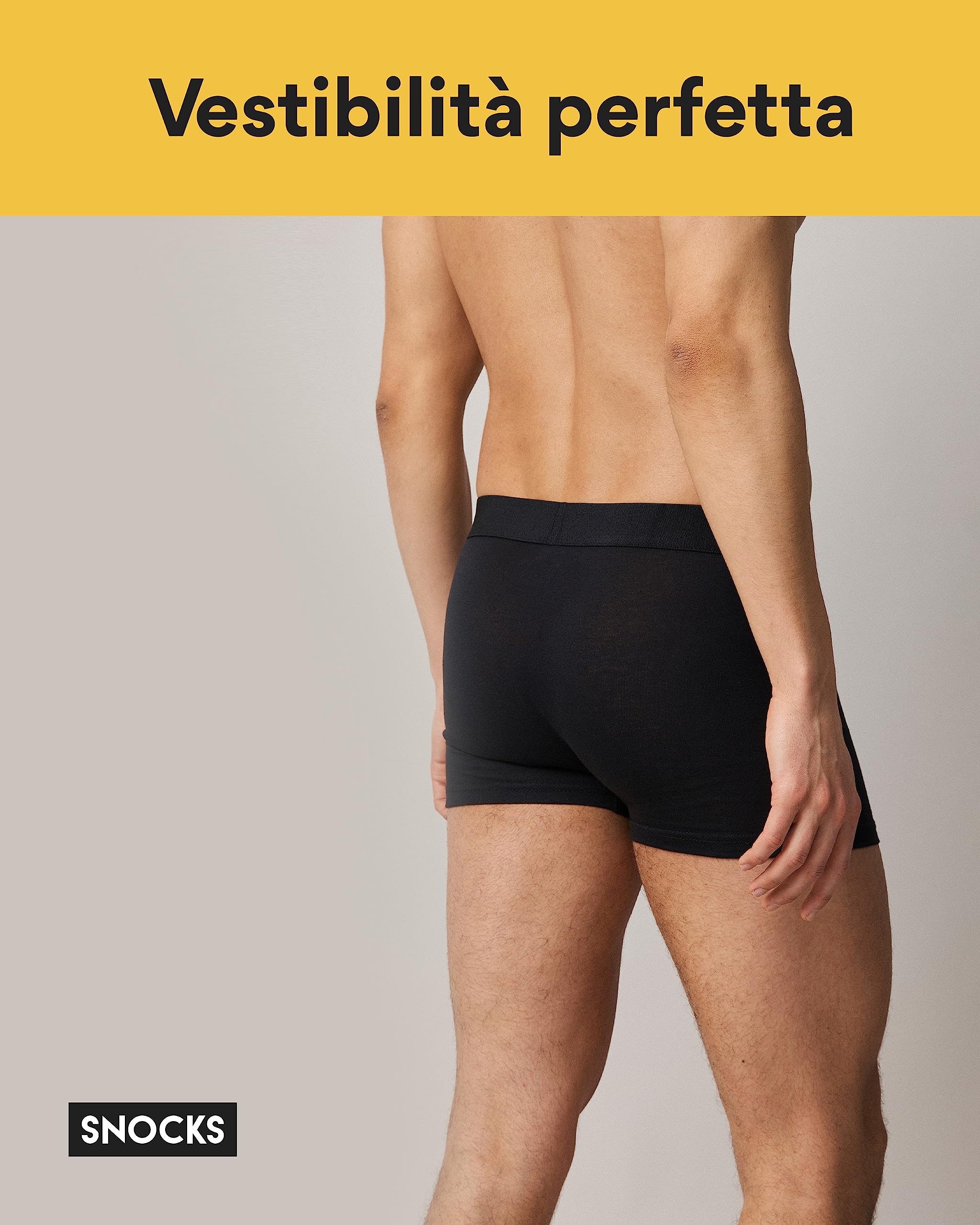 Snocks Pacco 6 Boxer Uomo Cotone Bio Elasticizzato - Mutande Uomo Senza Etichette Irritanti - Boxer Pack Taglia S-4XL