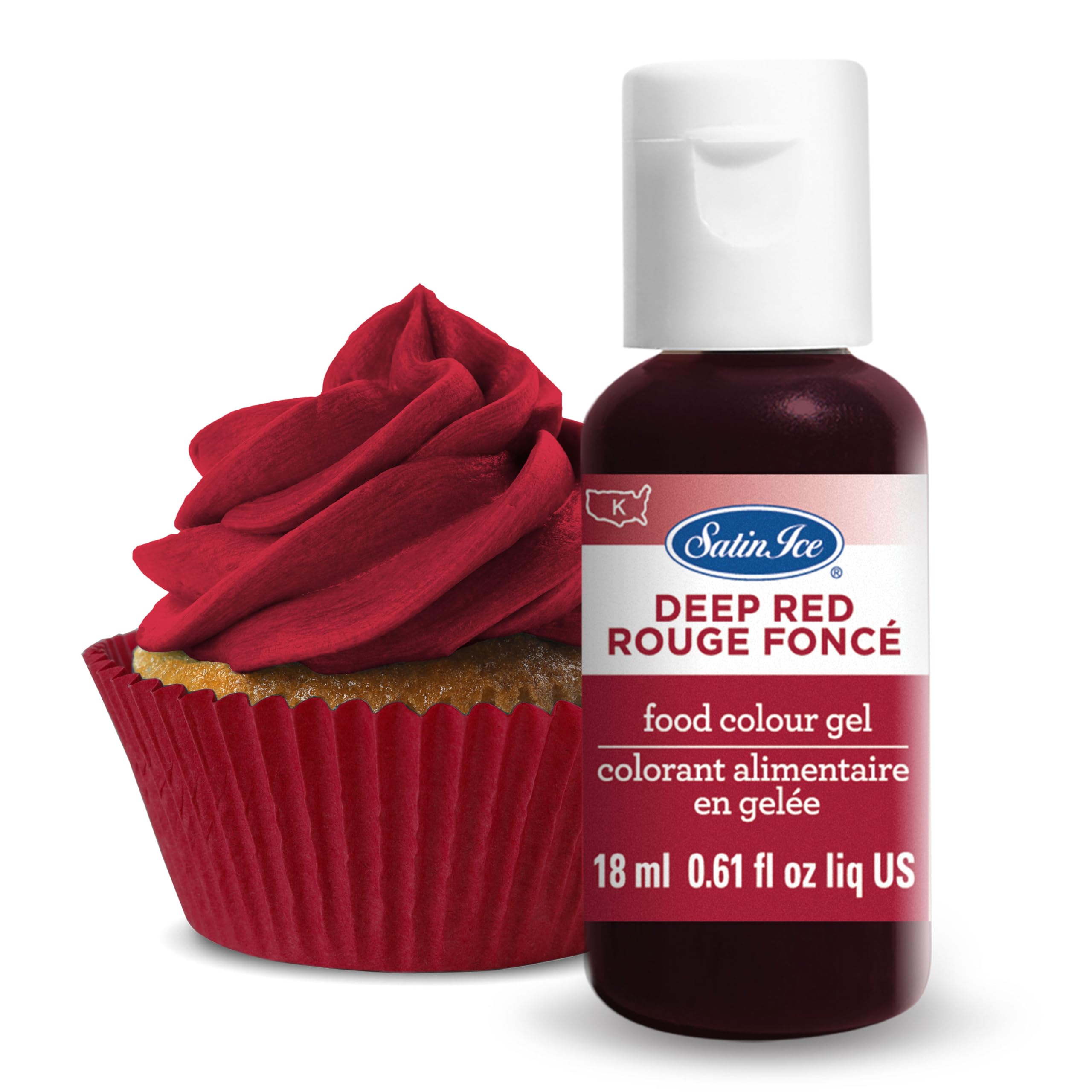 Sponsored Ad - Satin Ice Food Color Liquid Gel, 0.61 fl oz Bottle, Deep Red