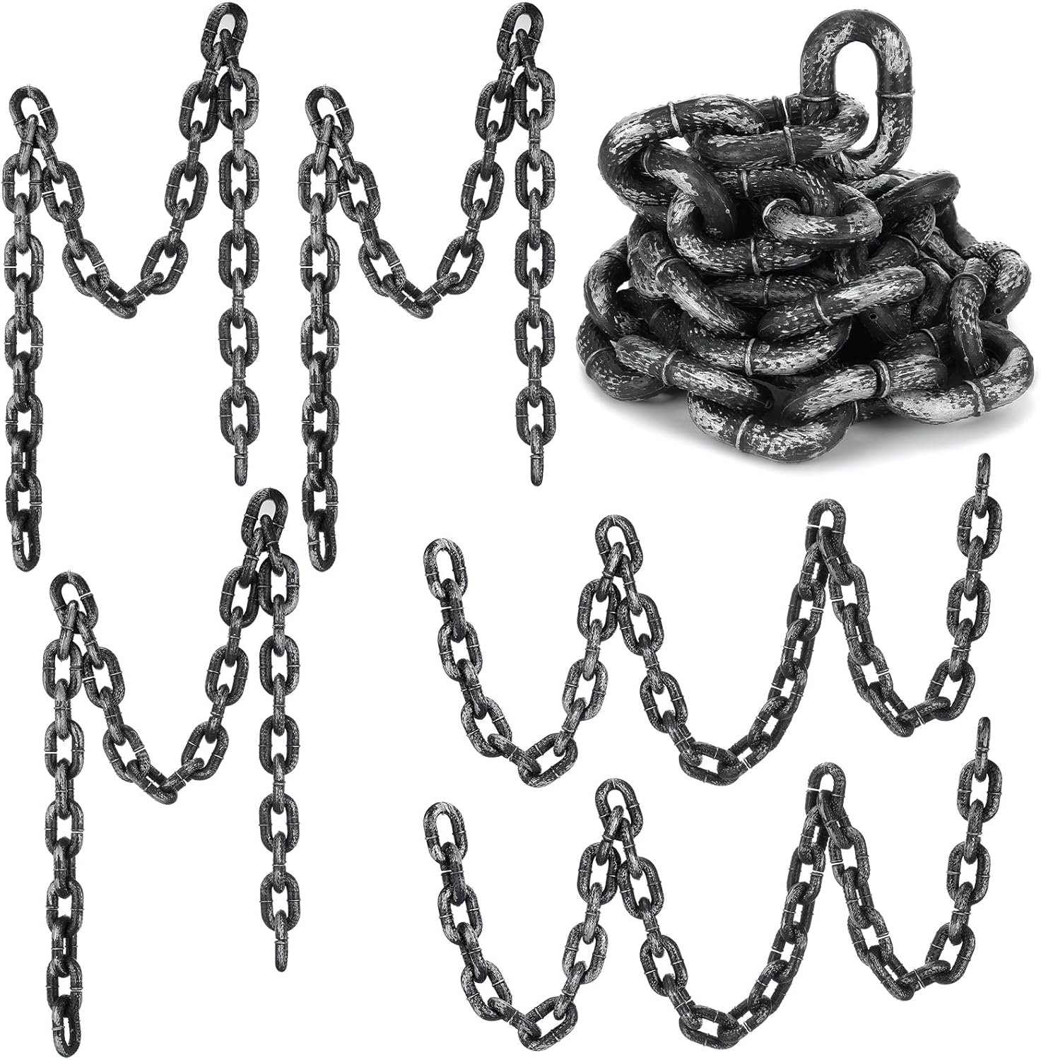 Liliful 6 Pieces Halloween Chains Plastic Halloween Fake