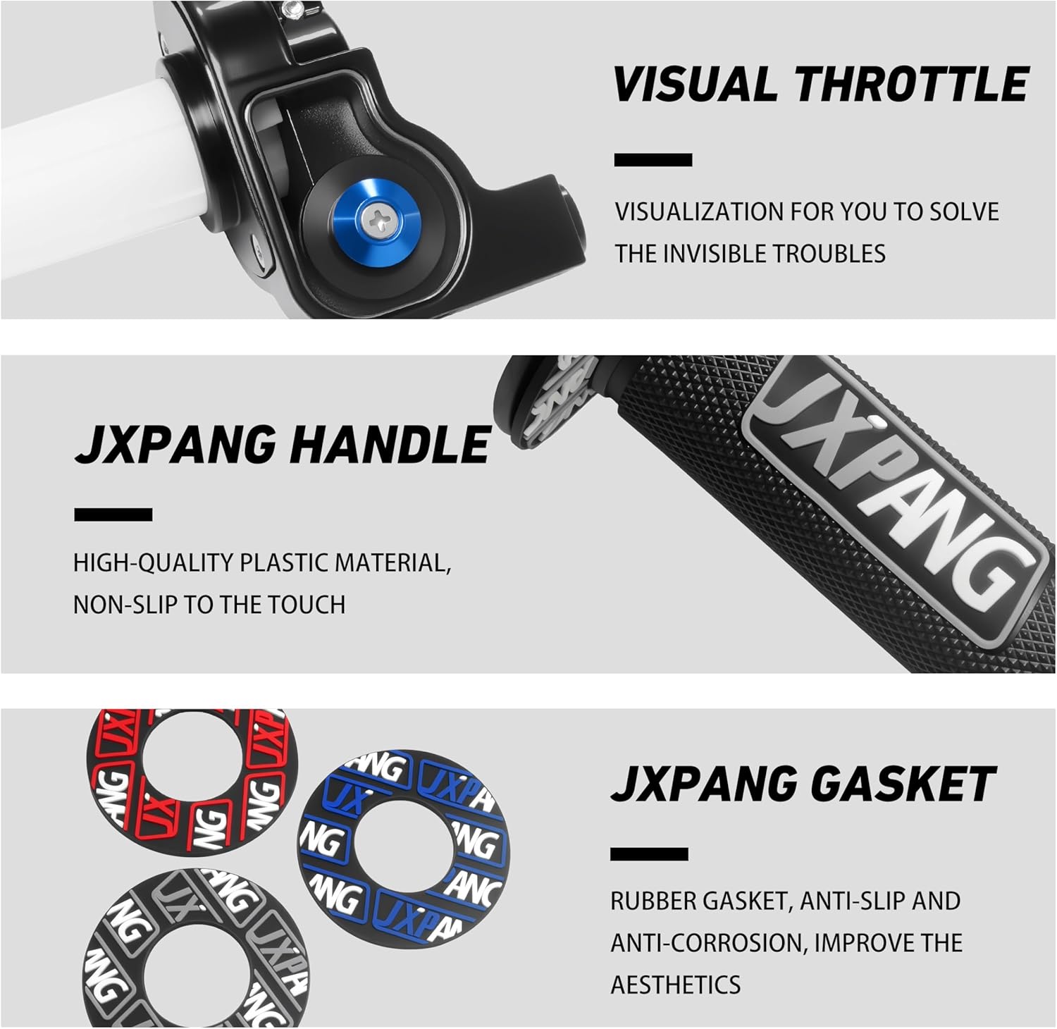 22mm 7/8" Throttle Twists Grip with Throttle Cable Upgraded Universal for Off-Road Motorcycle 250 Dirt Pit Motor Mini Bike YCF CRF70 TTR SSR KLX110 Thumpstar