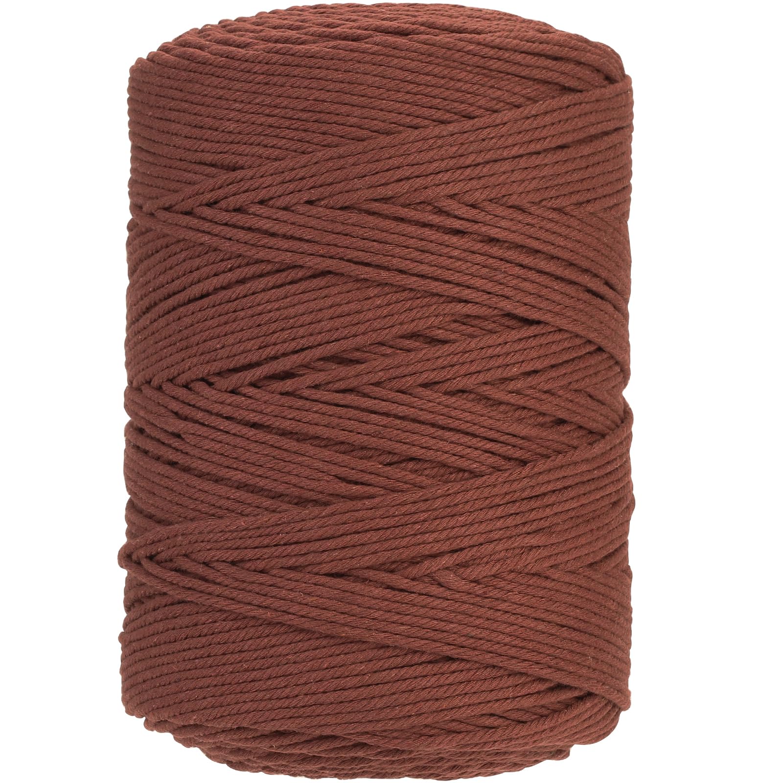 Cuerda de macramé artesanal: hilo de algodón suave de 3 mm y 4 hebras trenzadas