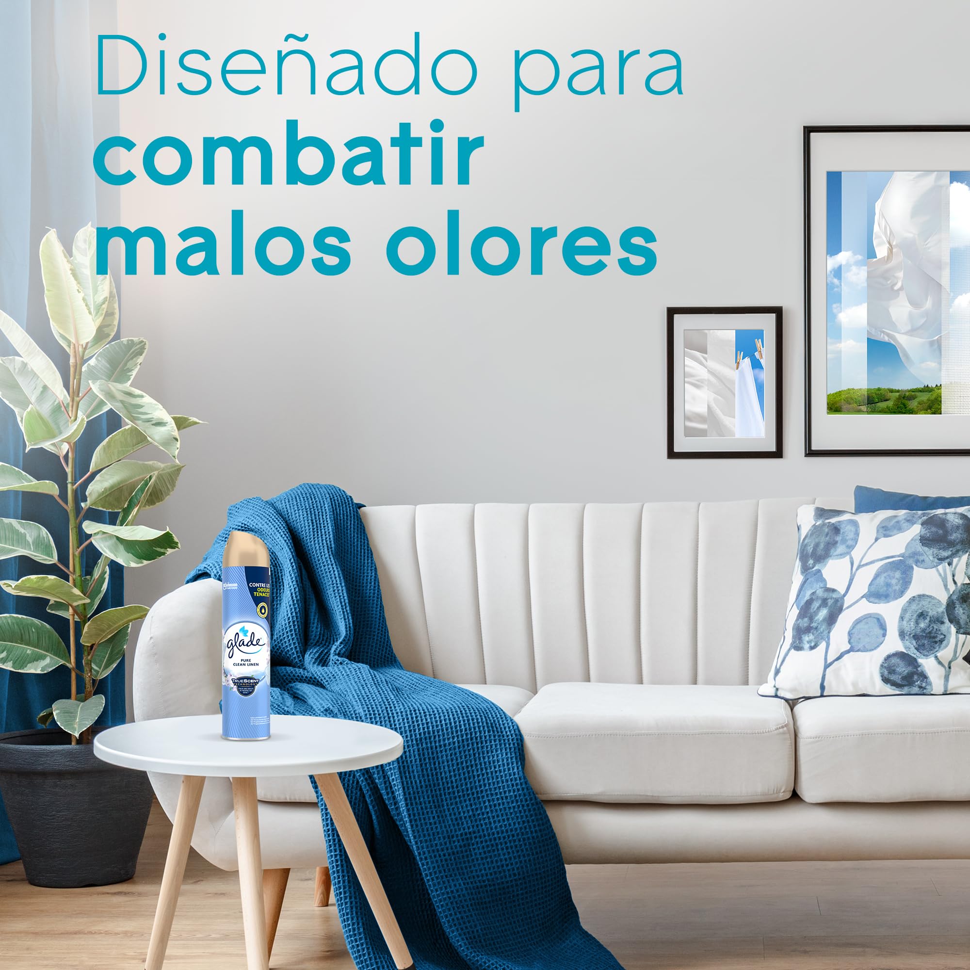 Glade - Ambientador Aerosol, eliminación de malos olores, hasta 7 horas de fragancia Relax Zen, con aceites esenciales, 1 unidad - 300ml (El embalaje puede variar)