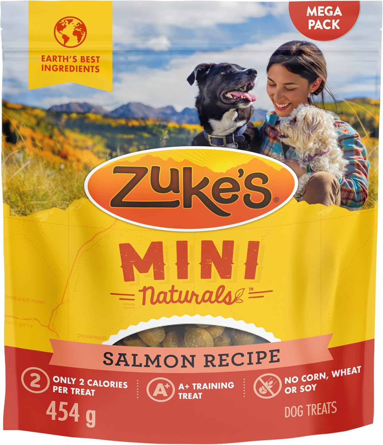 Zuke’s Dog Treats, Mini Naturals Tender Bites Salmon Recipe – 454 g Pouch (1 Pack)