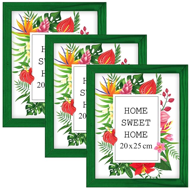 MG Design Set de 3 Marco Verde 20 x 25 cm